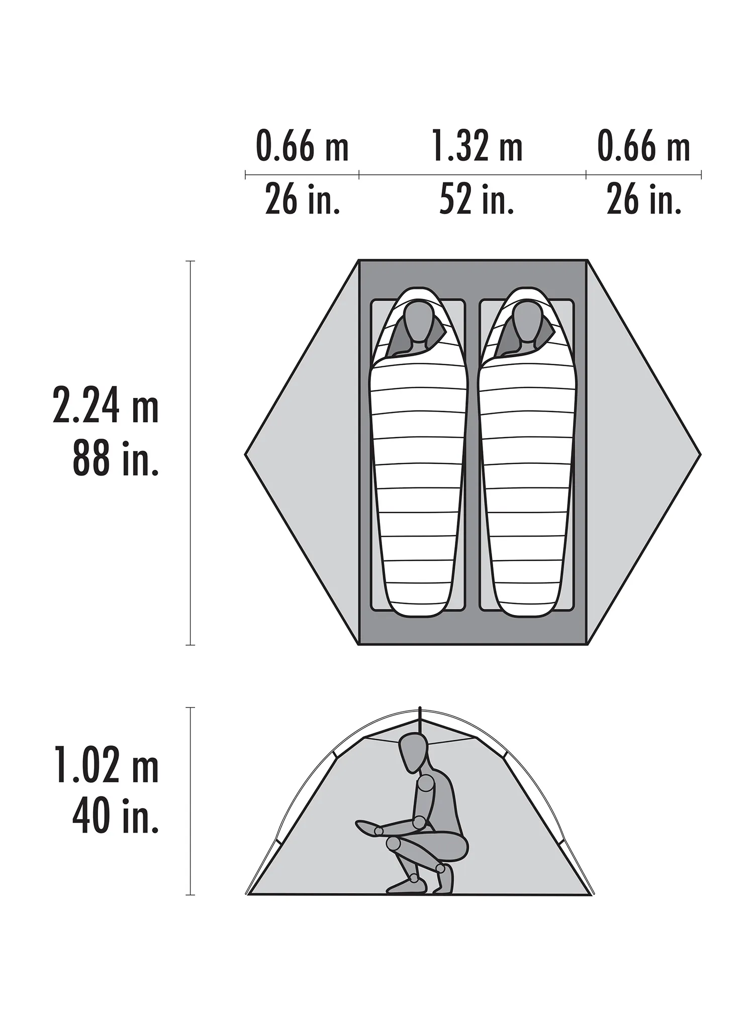 Šotor za 2 osebi MSR Hubba Hubba LT 2P Tent - green