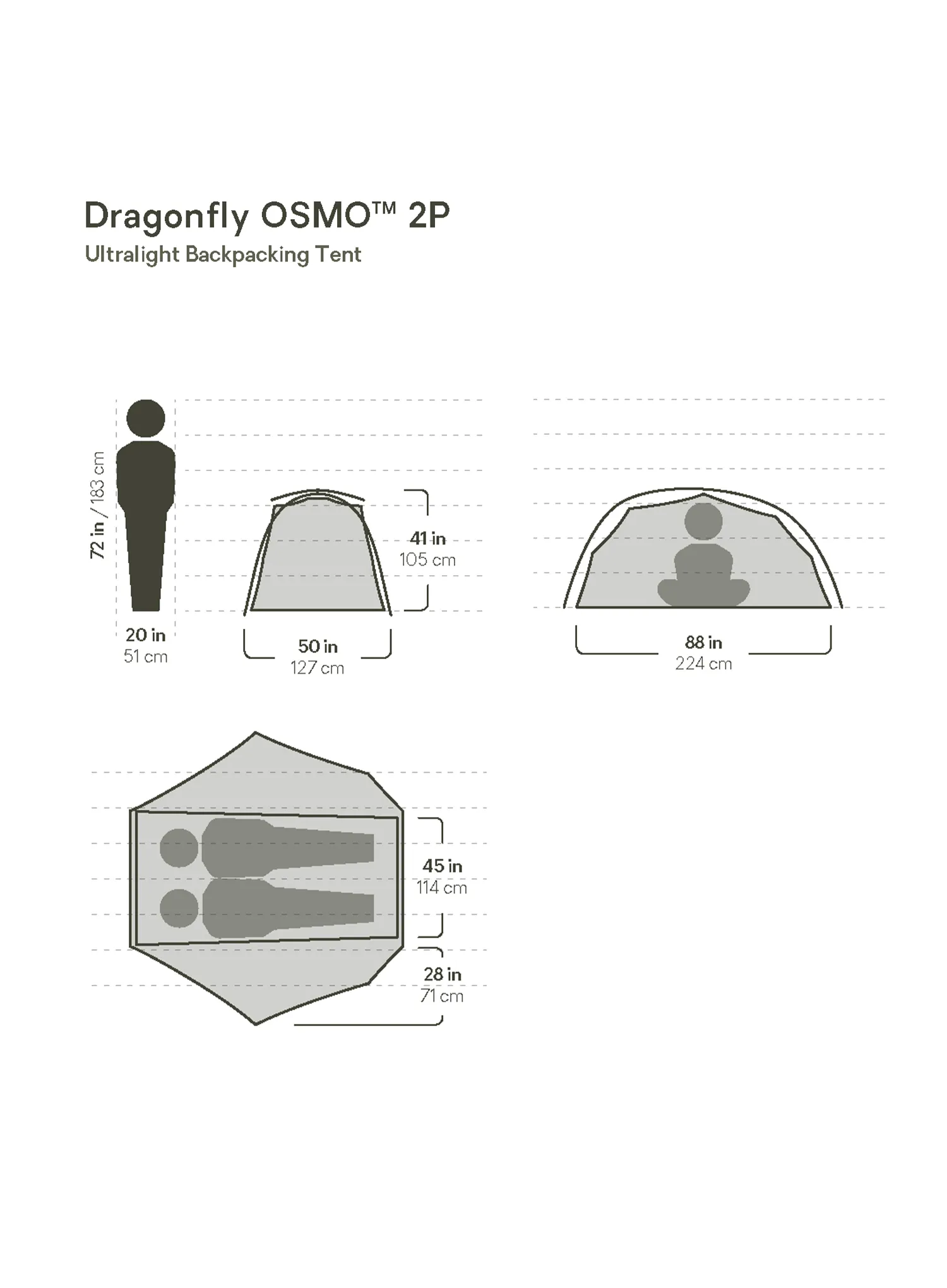 Šotor za 2 osebi Nemo Dragonfly OSMO 2P