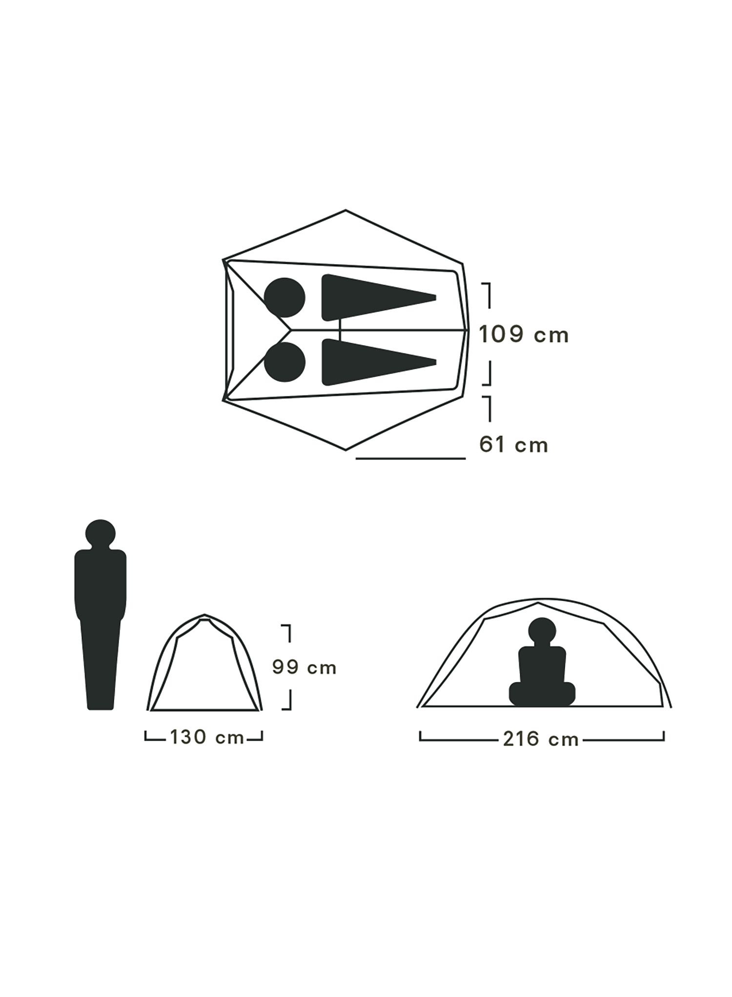 Šotor za 2 osebi Nemo Mayfly OSMO 2P
