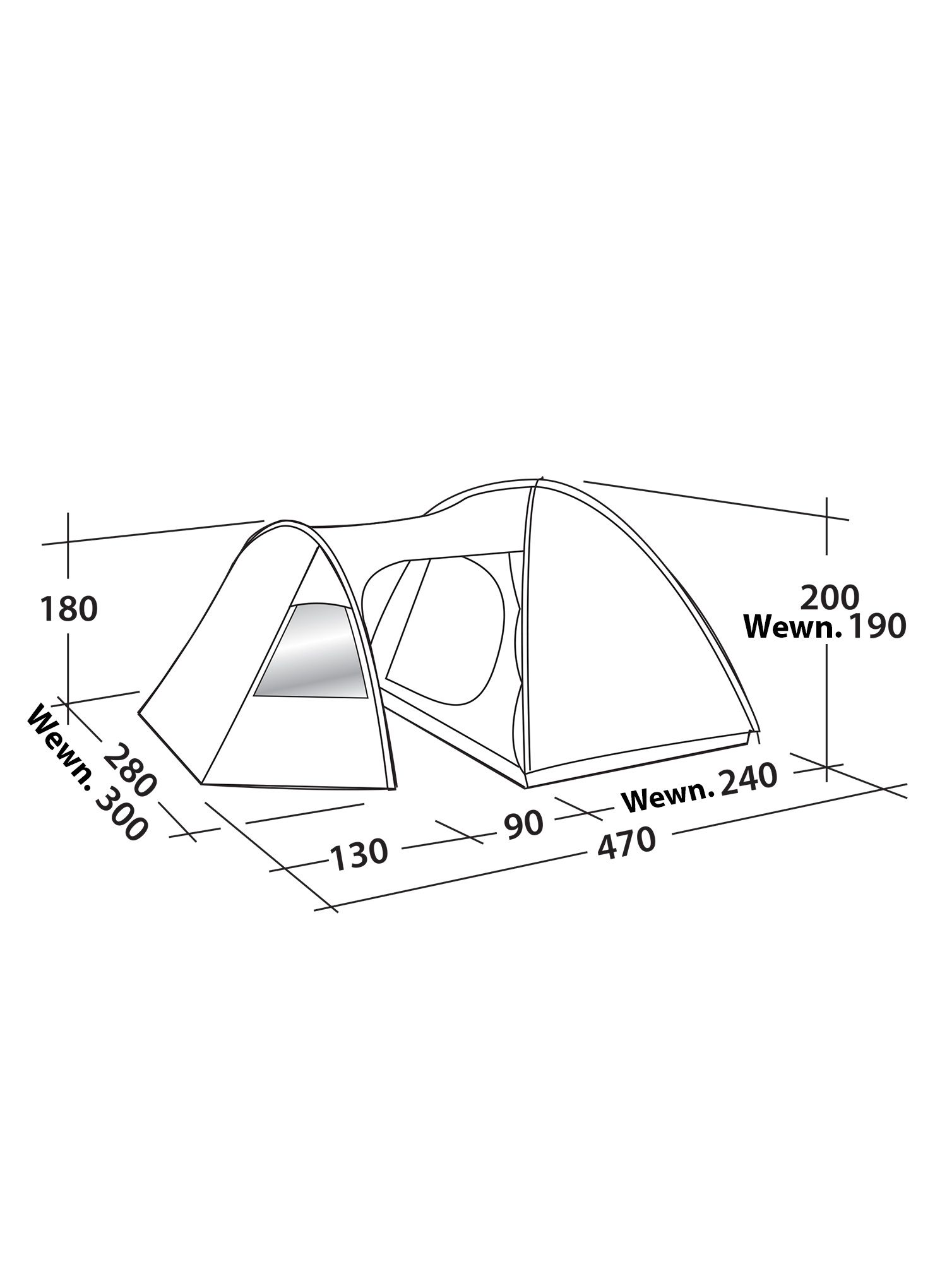 Šotor za 5 oseb Easy Camp Eclipse 500 - rustic green