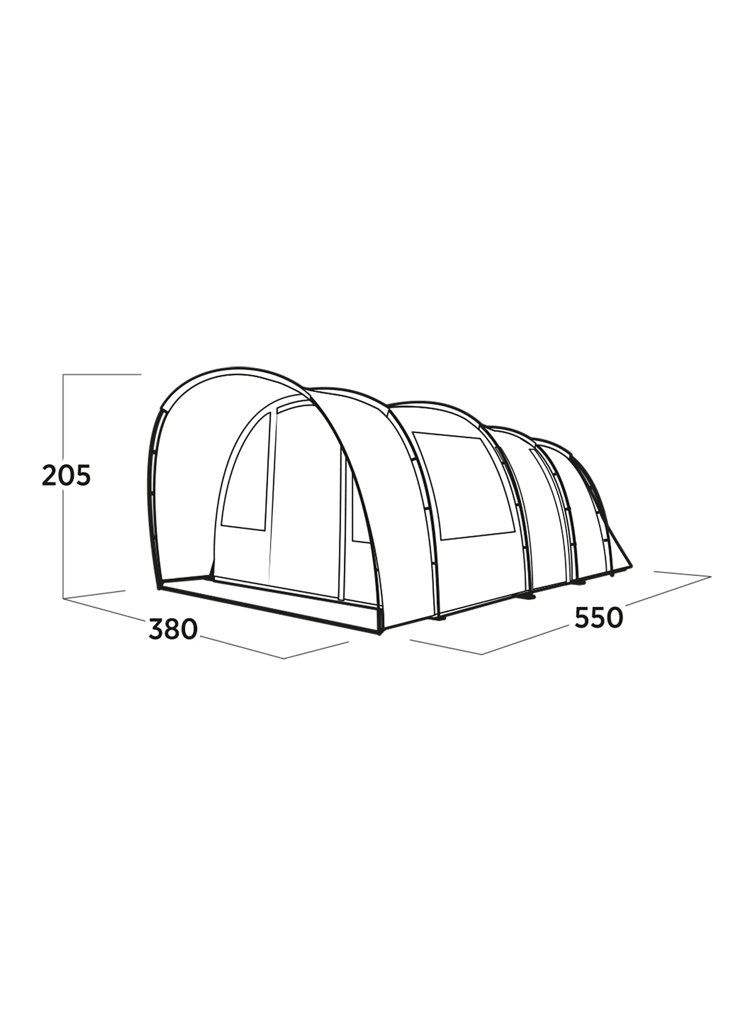 Šotor za 6 oseb Easy Camp Skarvan 6