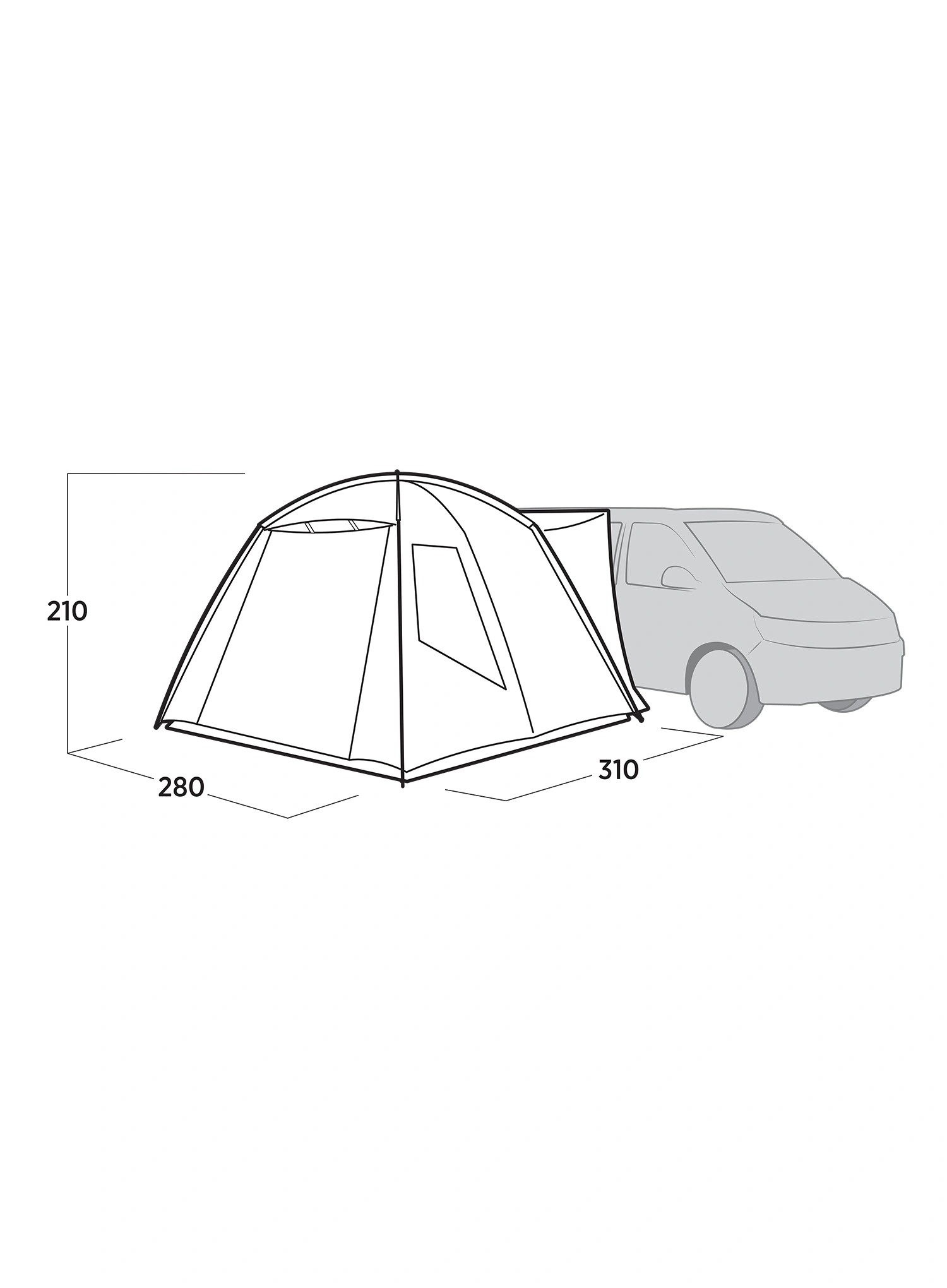 Šotor za kampiranje Easy Camp Utne - gray