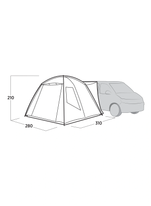 Šotor za kampiranje Easy Camp Utne - gray