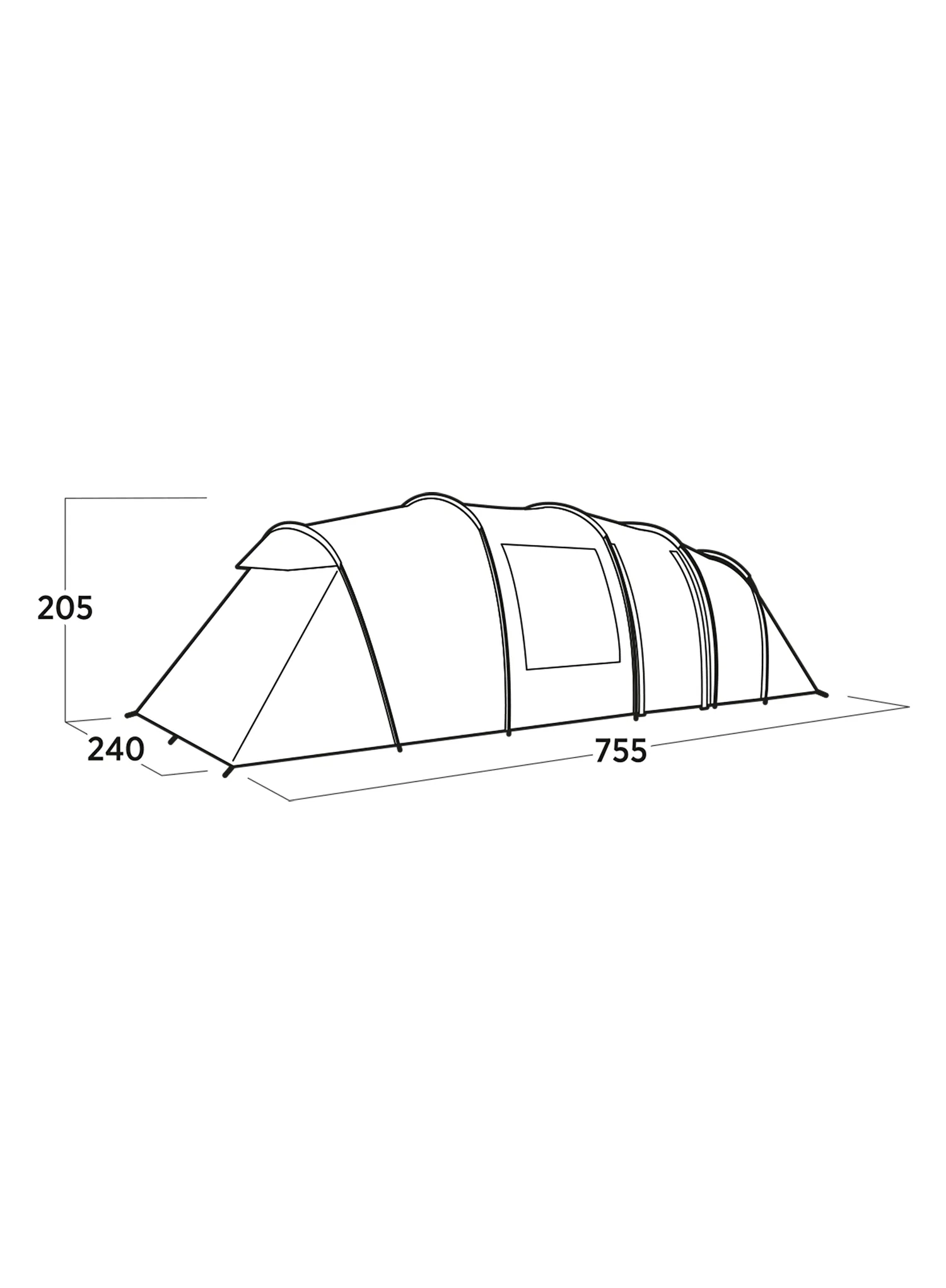 Družinski šotor Easy Camp Leka Twin 8