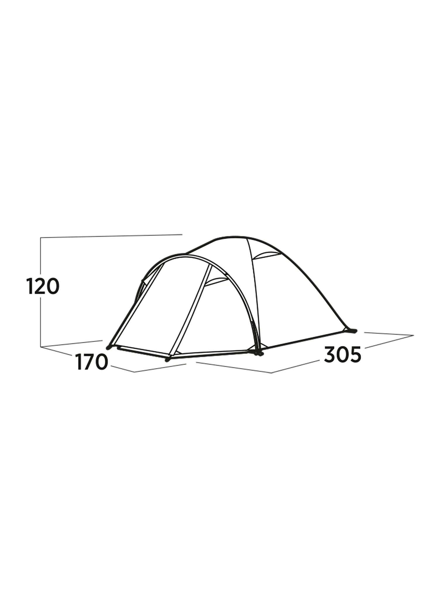Šotor za tri osebe Easy Camp Setesdal 3