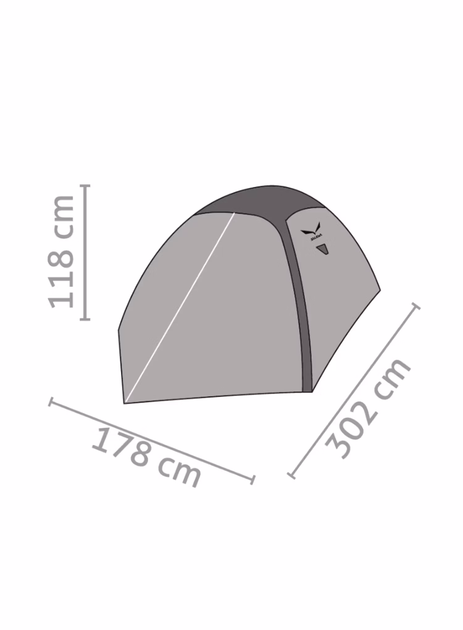 Šotor za tri osebe Salewa Atlas III Tent - faded green/shadow