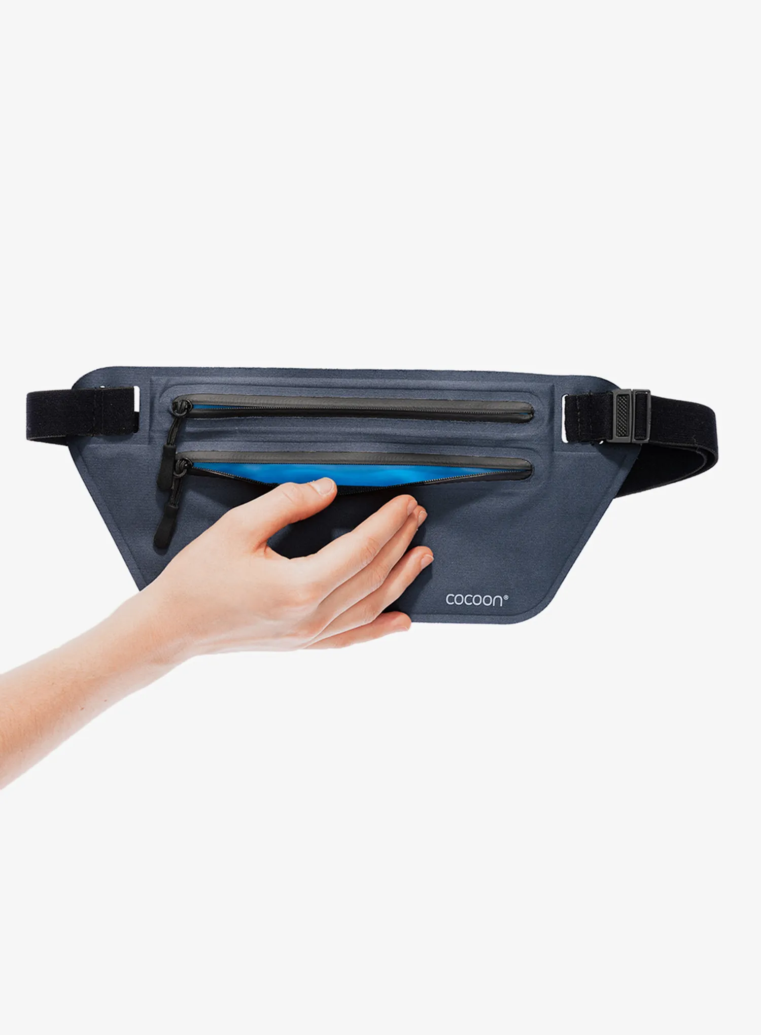 Torbica za okoli pasu Cocoon Secret Waist Wallet - navy/blue