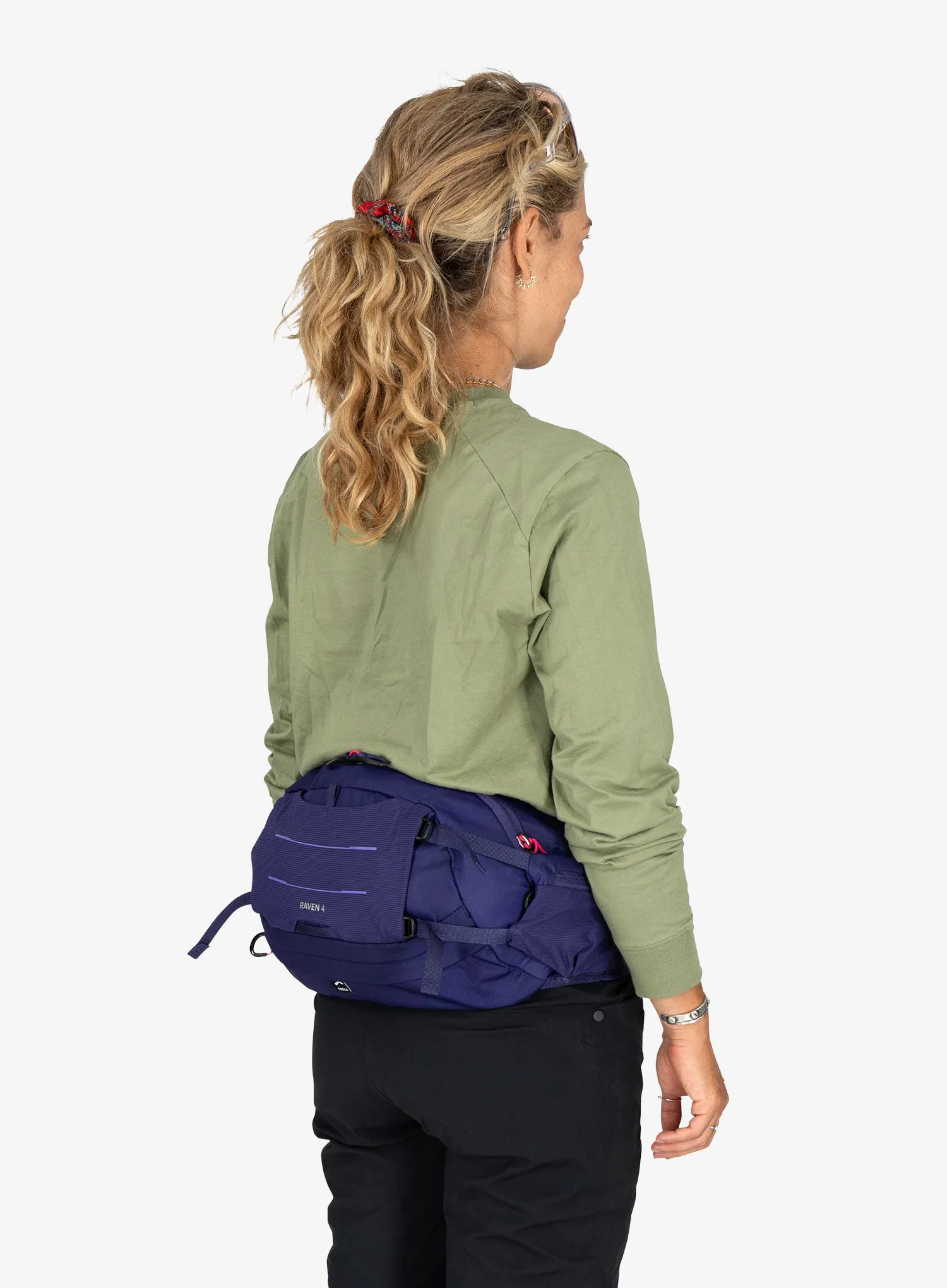 Kolesarska torbica za okoli pasu Osprey Raven 4 - deep fig