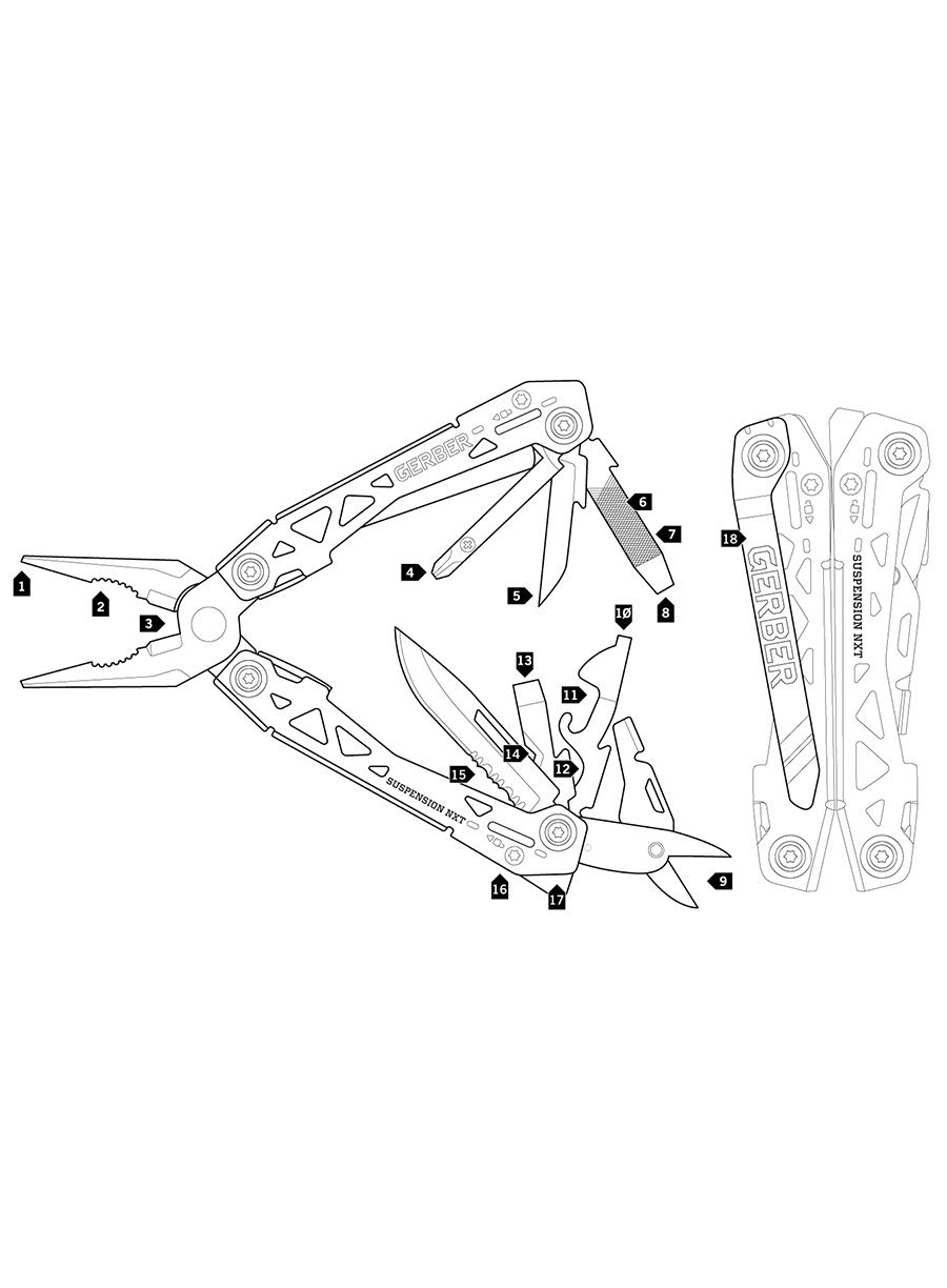 Orodje Gerber Suspension NXT Multi-Tool