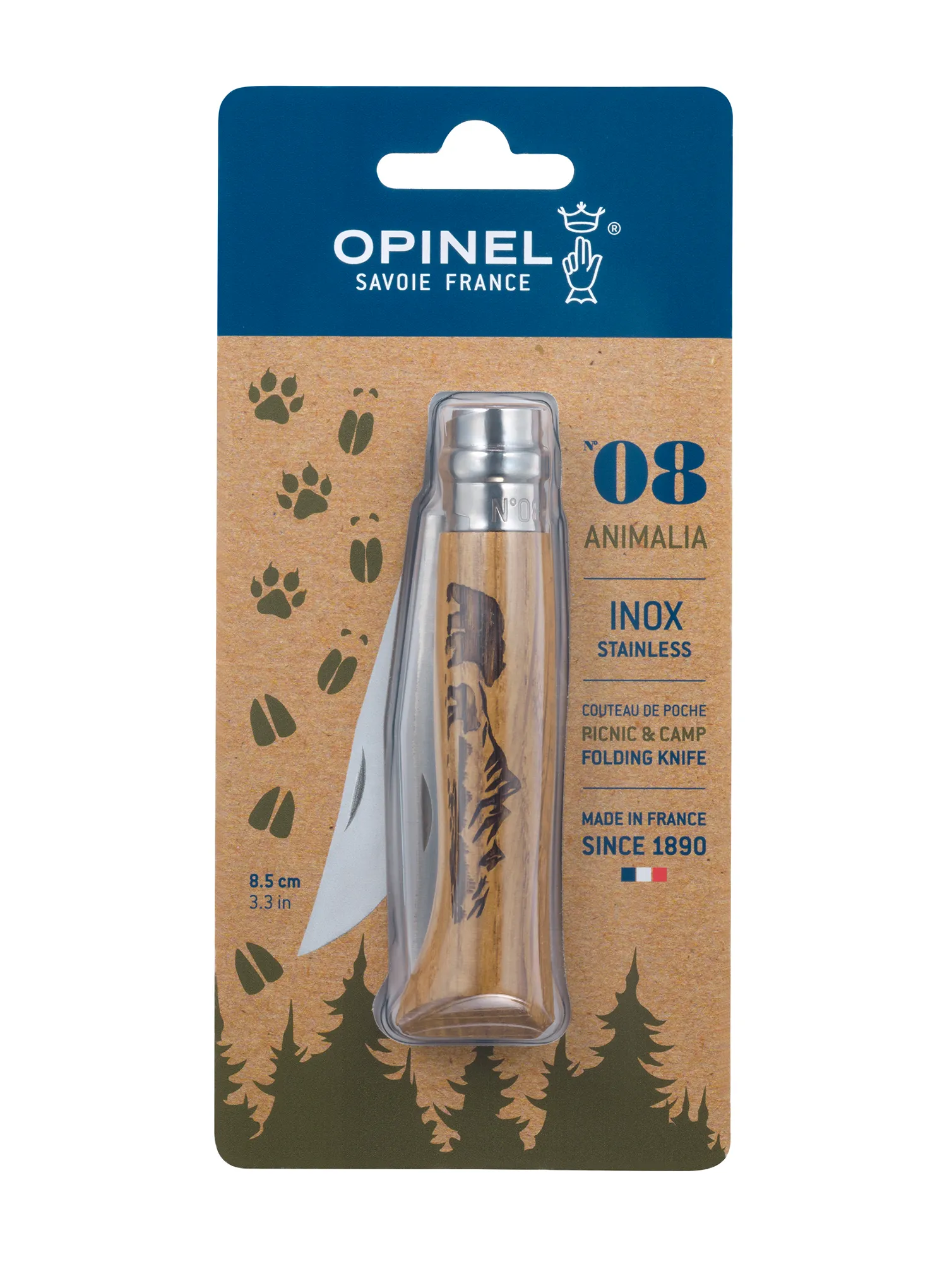 Žepni nož Opinel Animalia No.08 - bear/bear