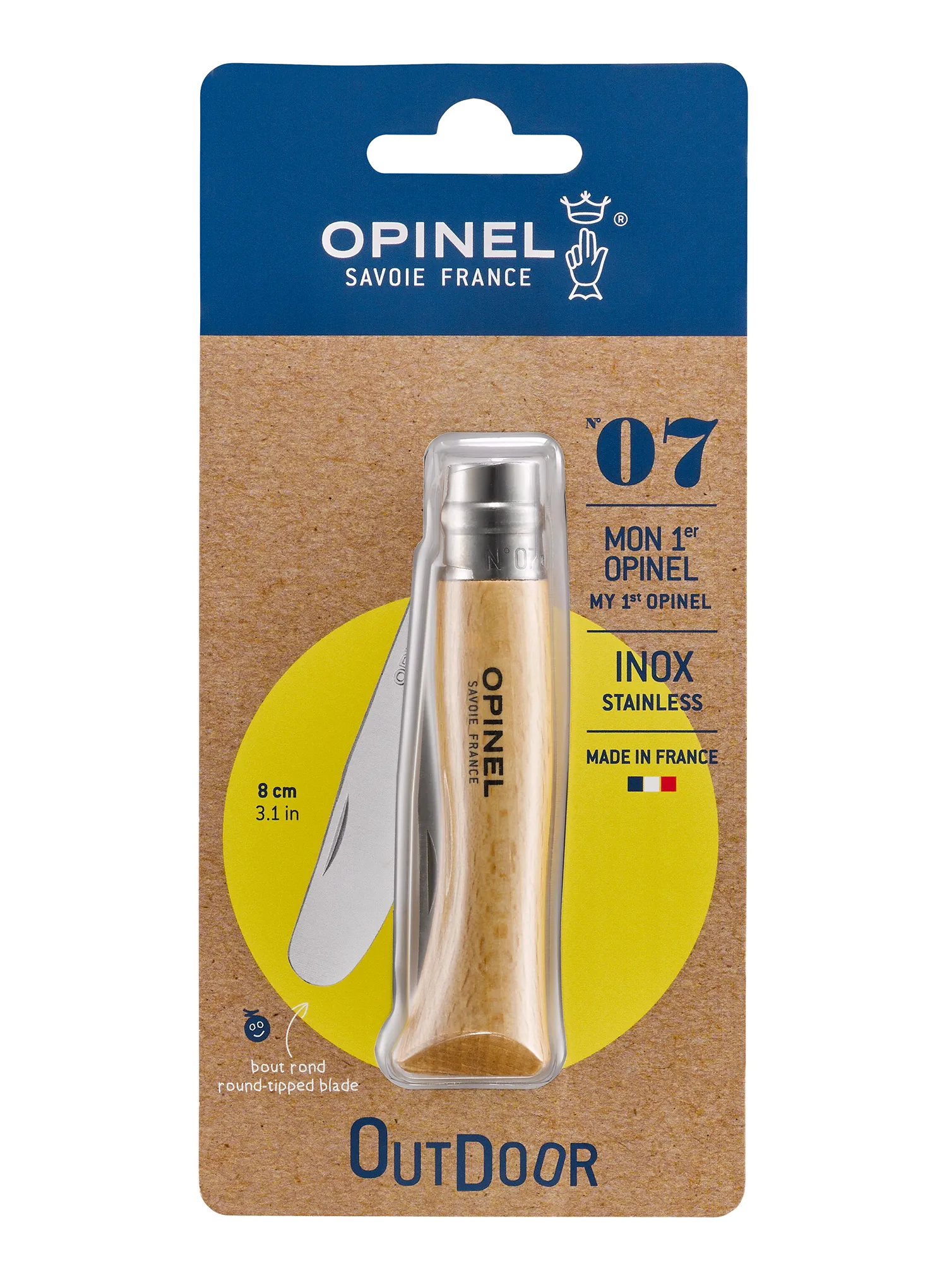 Žepni nož Opinel My First Opinel No.07 Blister - natural