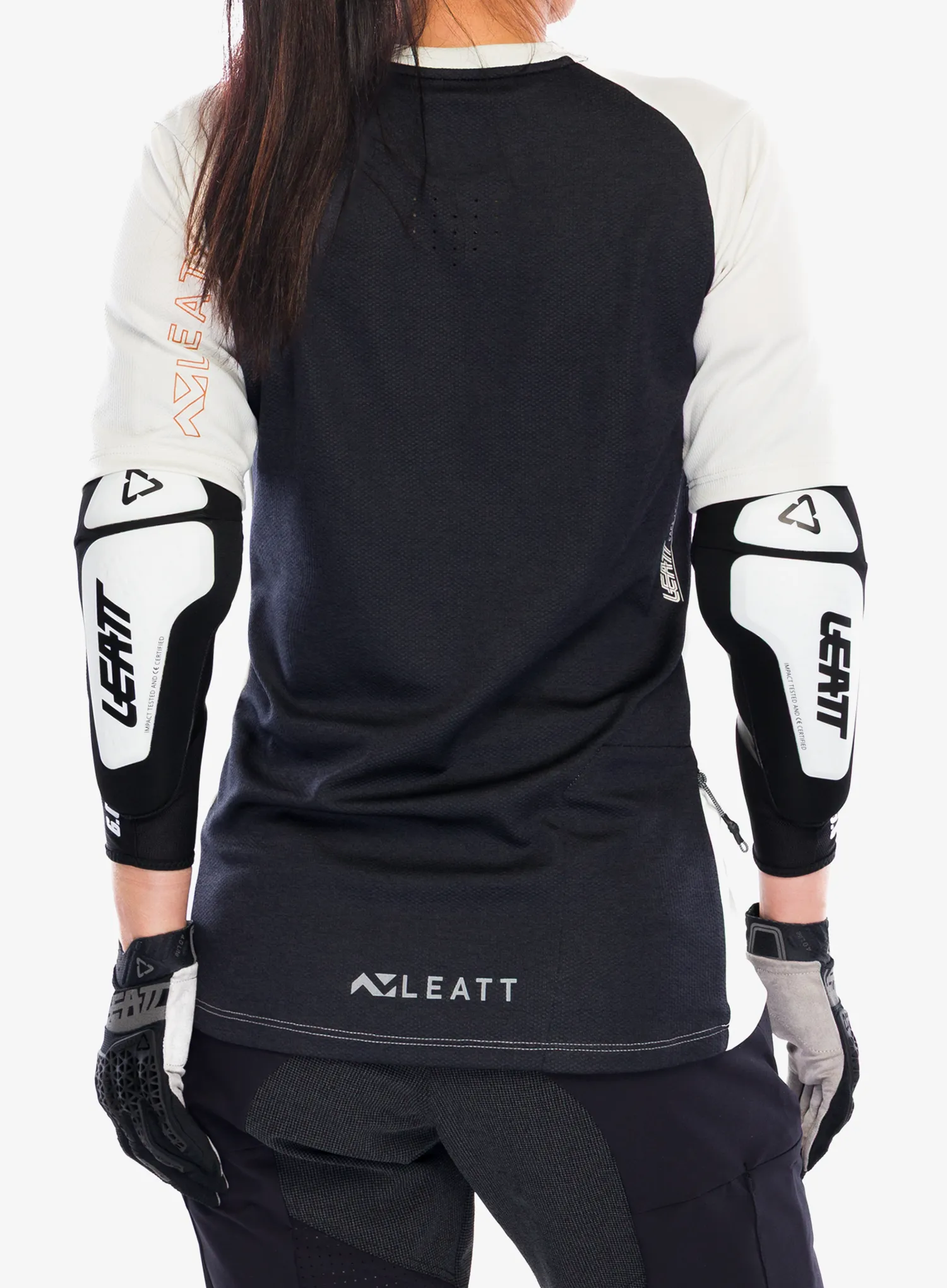 Kolesarski ščitniki za komolce Leatt Elbow Guard 3DF 6.0 - white/black