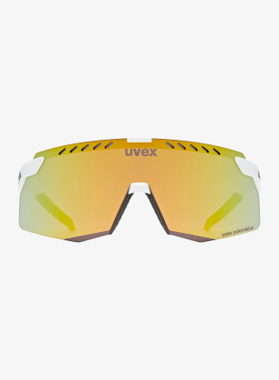 Kolesarska očala Uvex Pace Stage S CV - white matt/mirror yellow