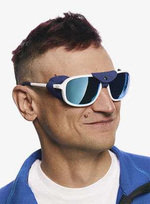 Gorska očala GOG Everest - matt white/navy blue/ref blue