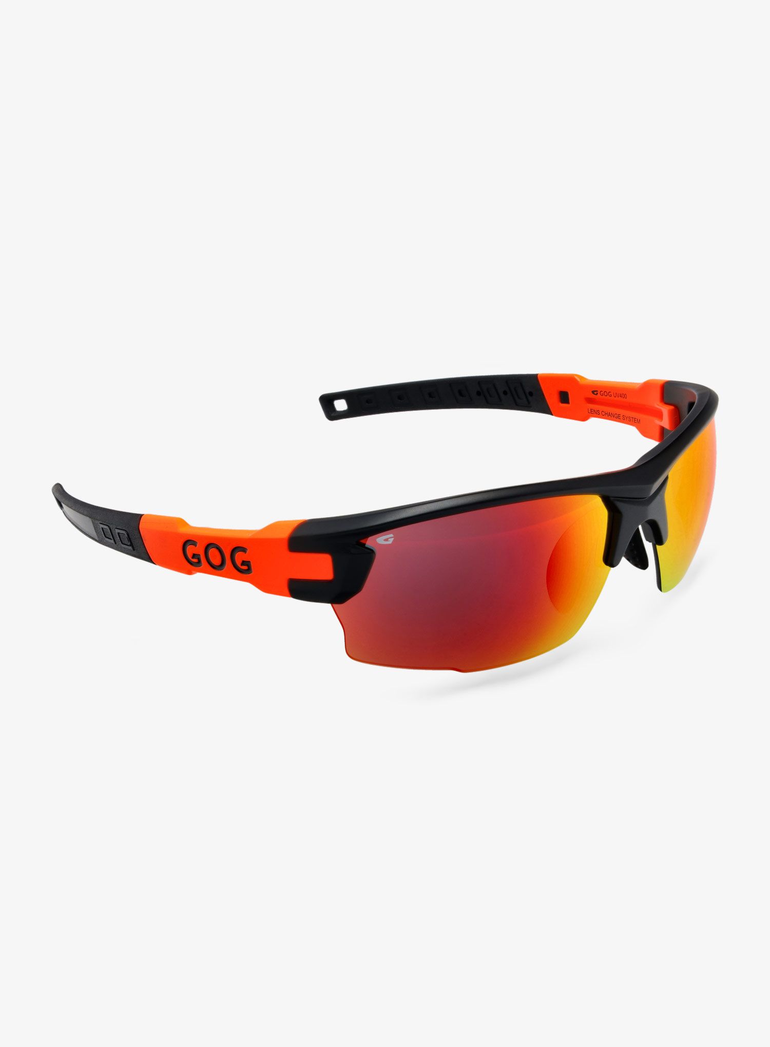 Očala za kolesarjenje GOG Steno - black/orange/poly.red