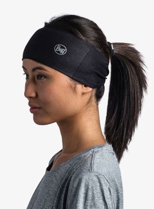 Športni naglavni trak Buff Coolnet UV Ellipse Headband - solid black