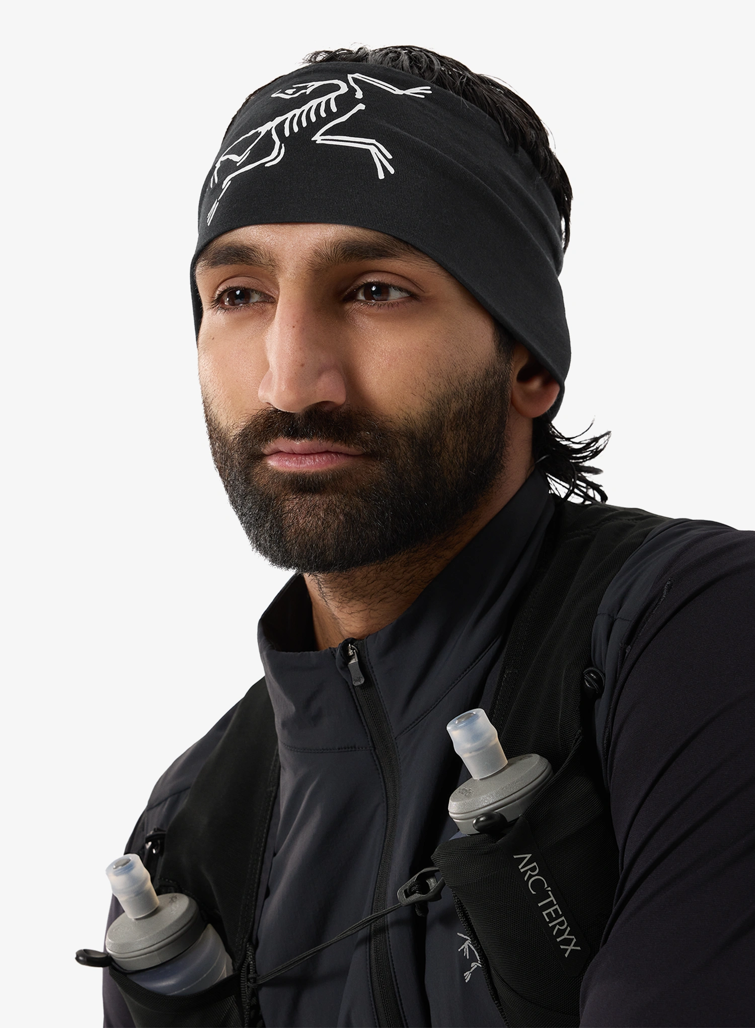 Naglavni trak Arcteryx Satoro Merino Headband - black/arctic silk