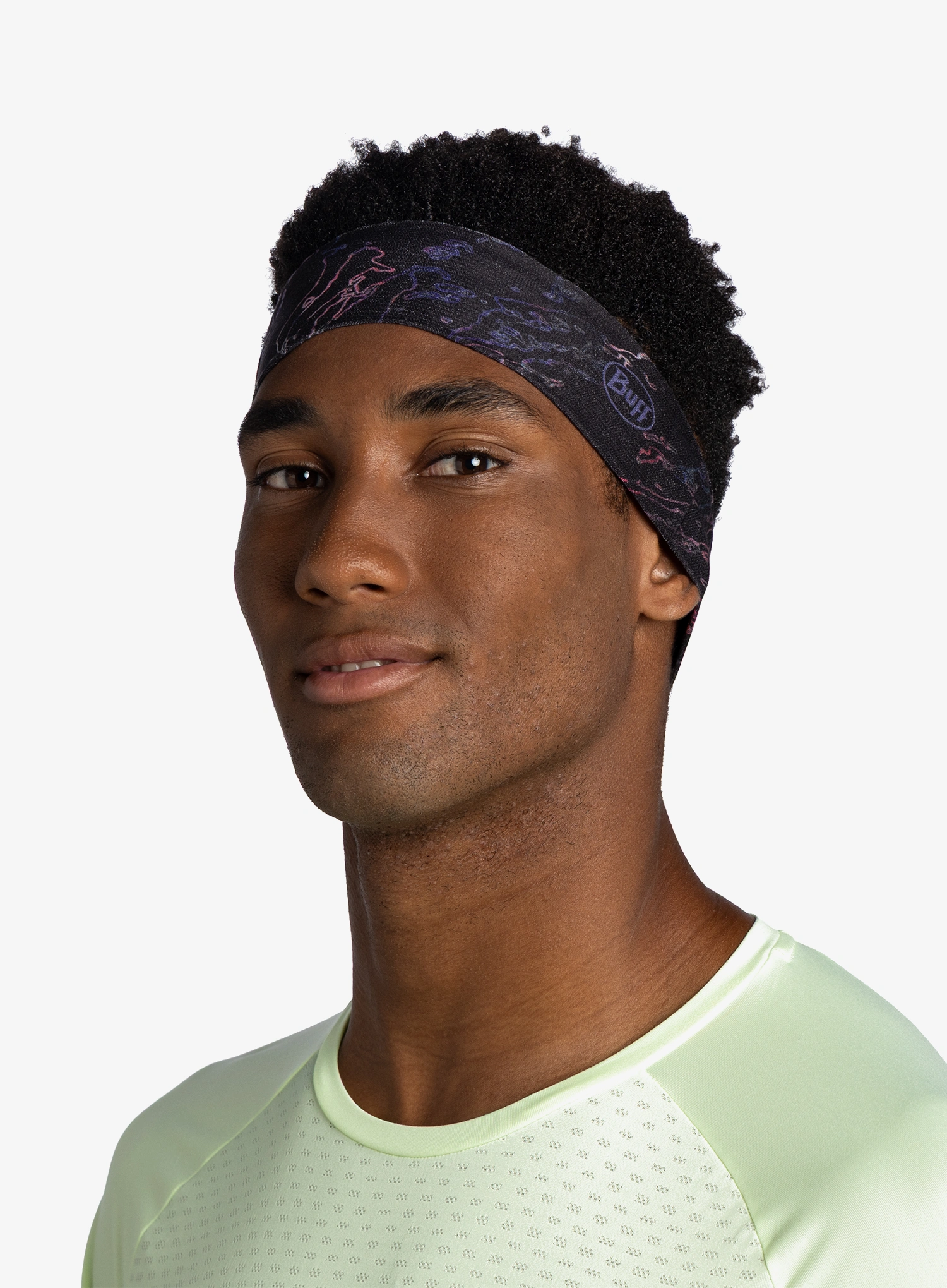 Naglavni trak Buff Coolnet UV+ Headband Slim - anter black