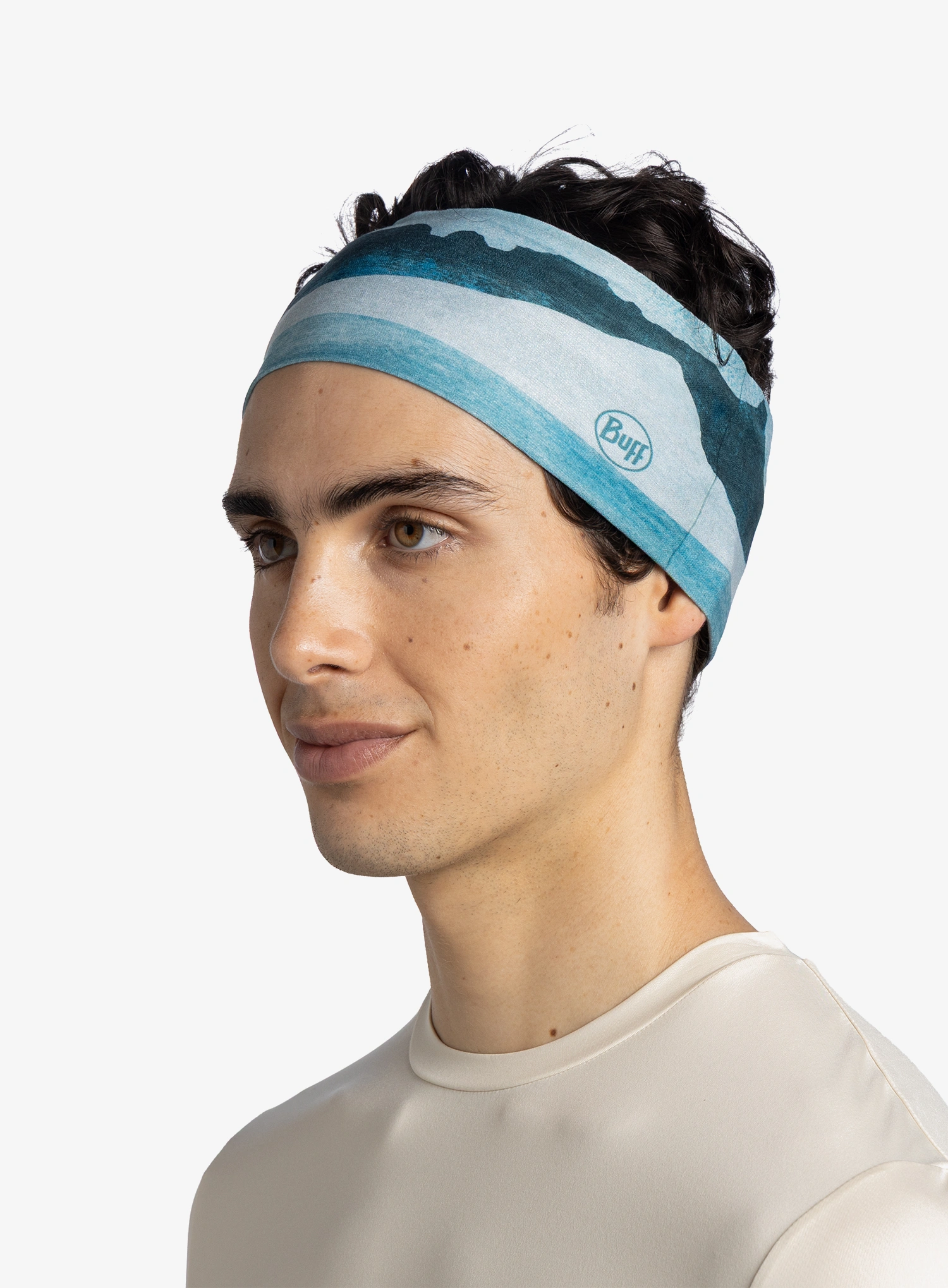 Naglavni trak Buff Coolnet UV Wide Headband - aler teal