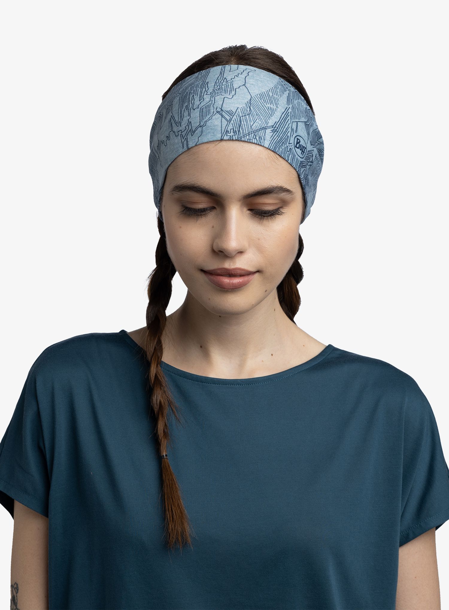 Naglavni trak Buff Coolnet UV Wide Headband - laven mist