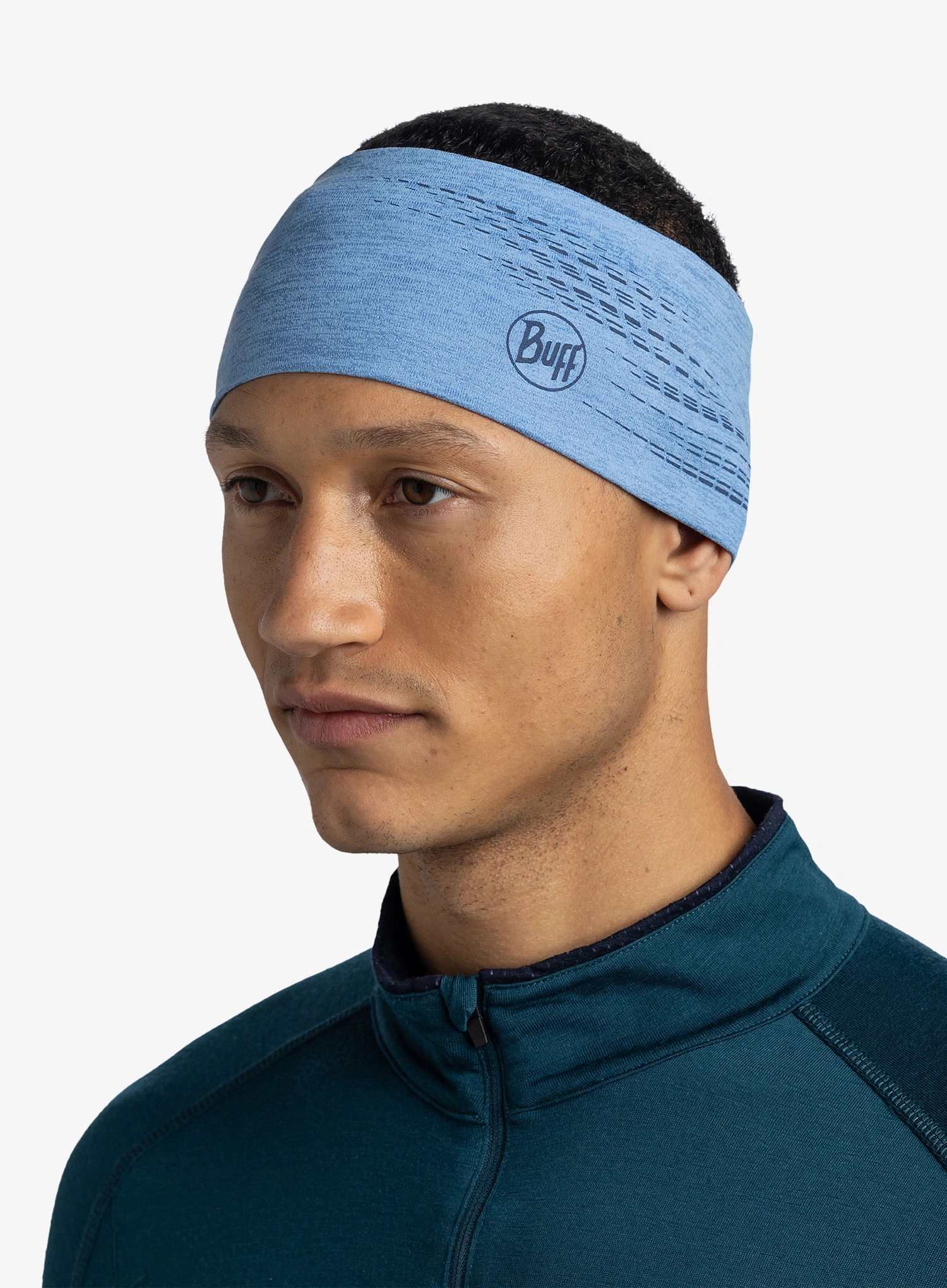Naglavni trak Buff Dryflx Headband - solid washed blue