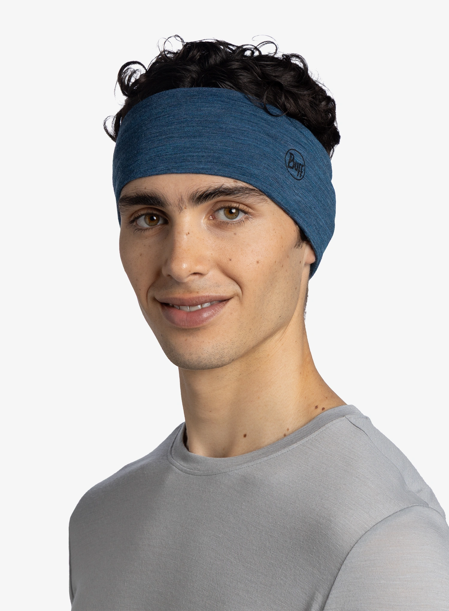 Naglavni trak Buff Merino Lightweight Headband - multistripes tempest