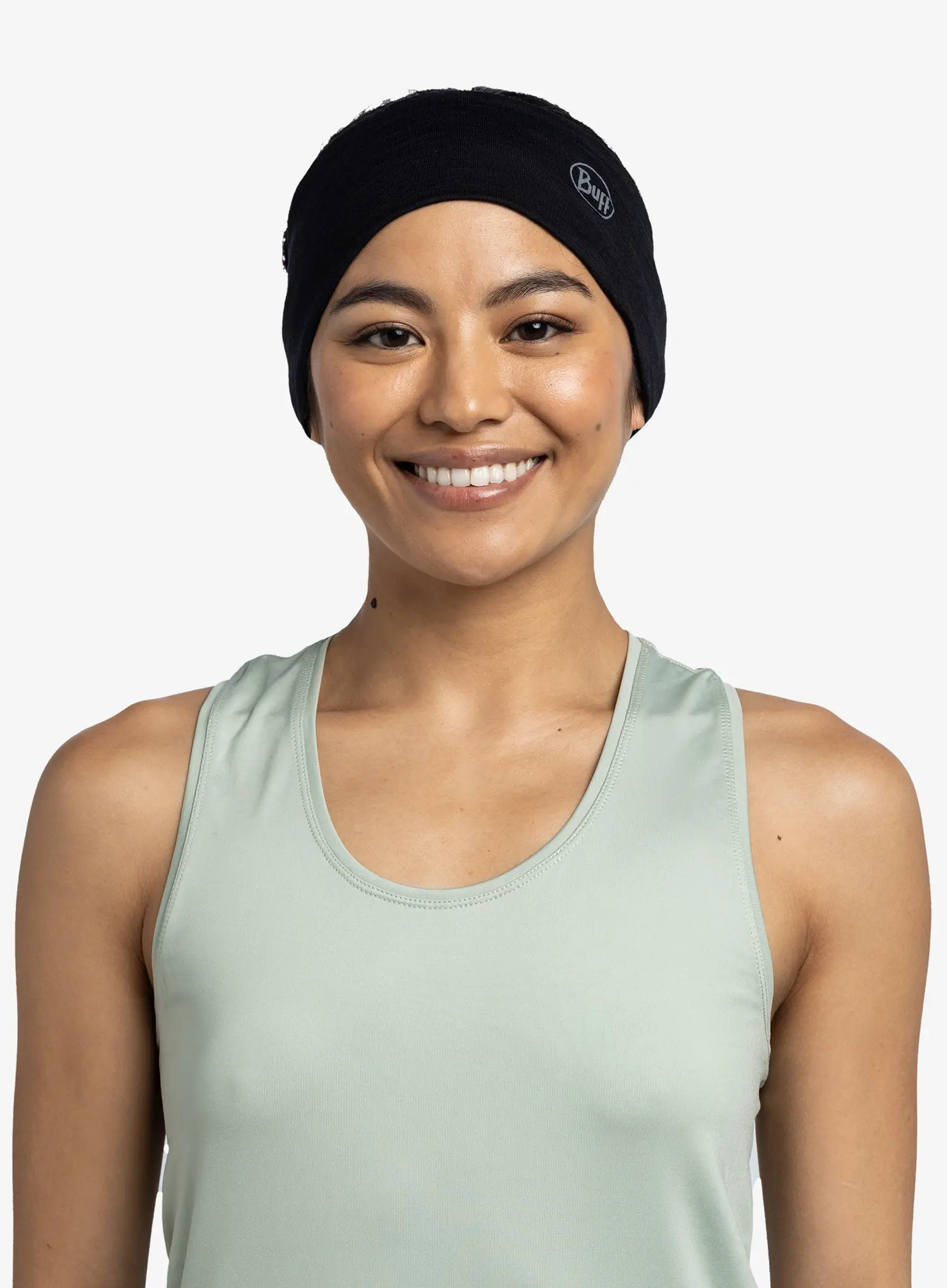 Naglavni trak Buff Merino Lightweight Headband - solid black