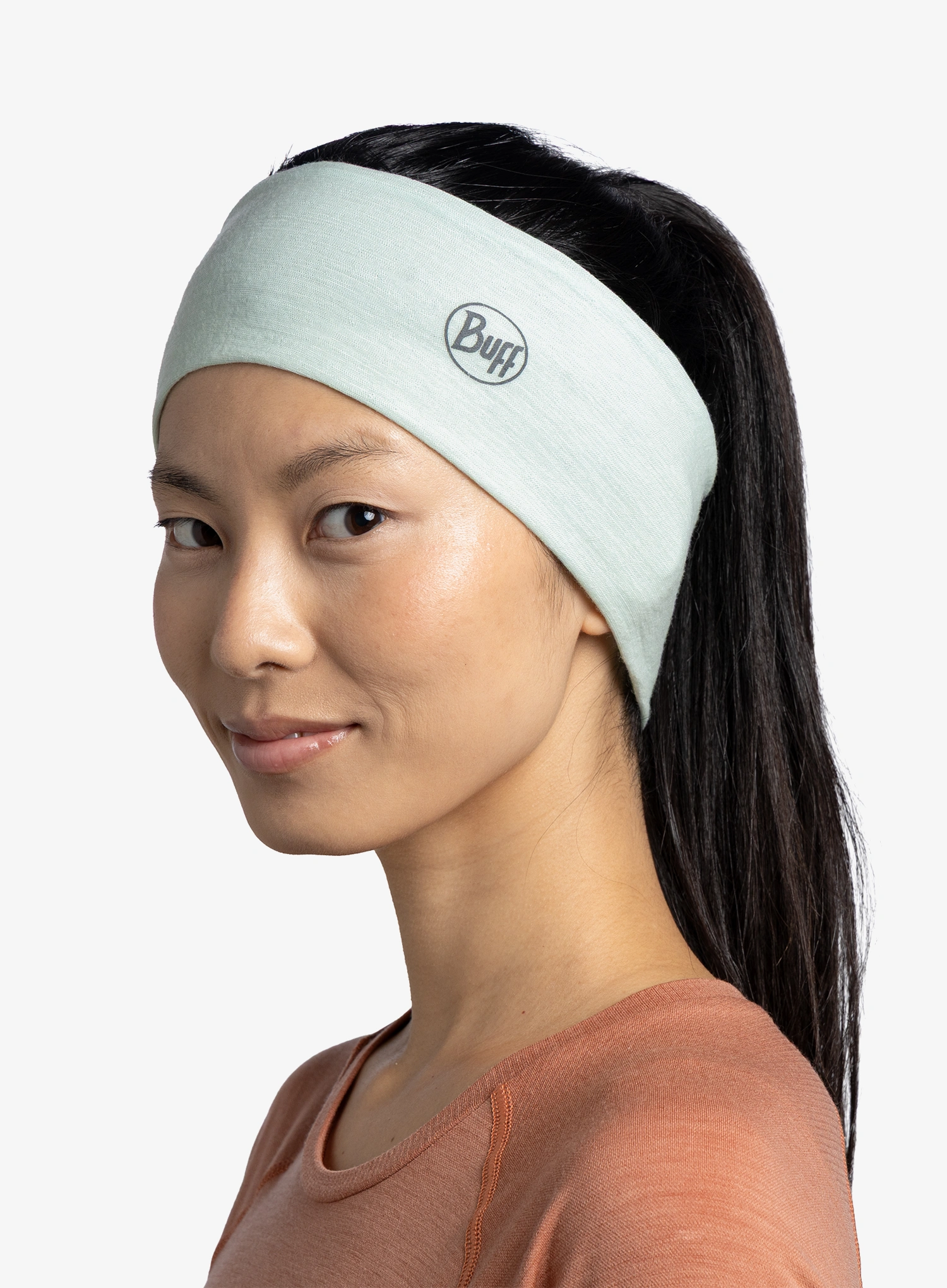 Naglavni trak Buff Merino Lightweight Headband - solid seagrove green