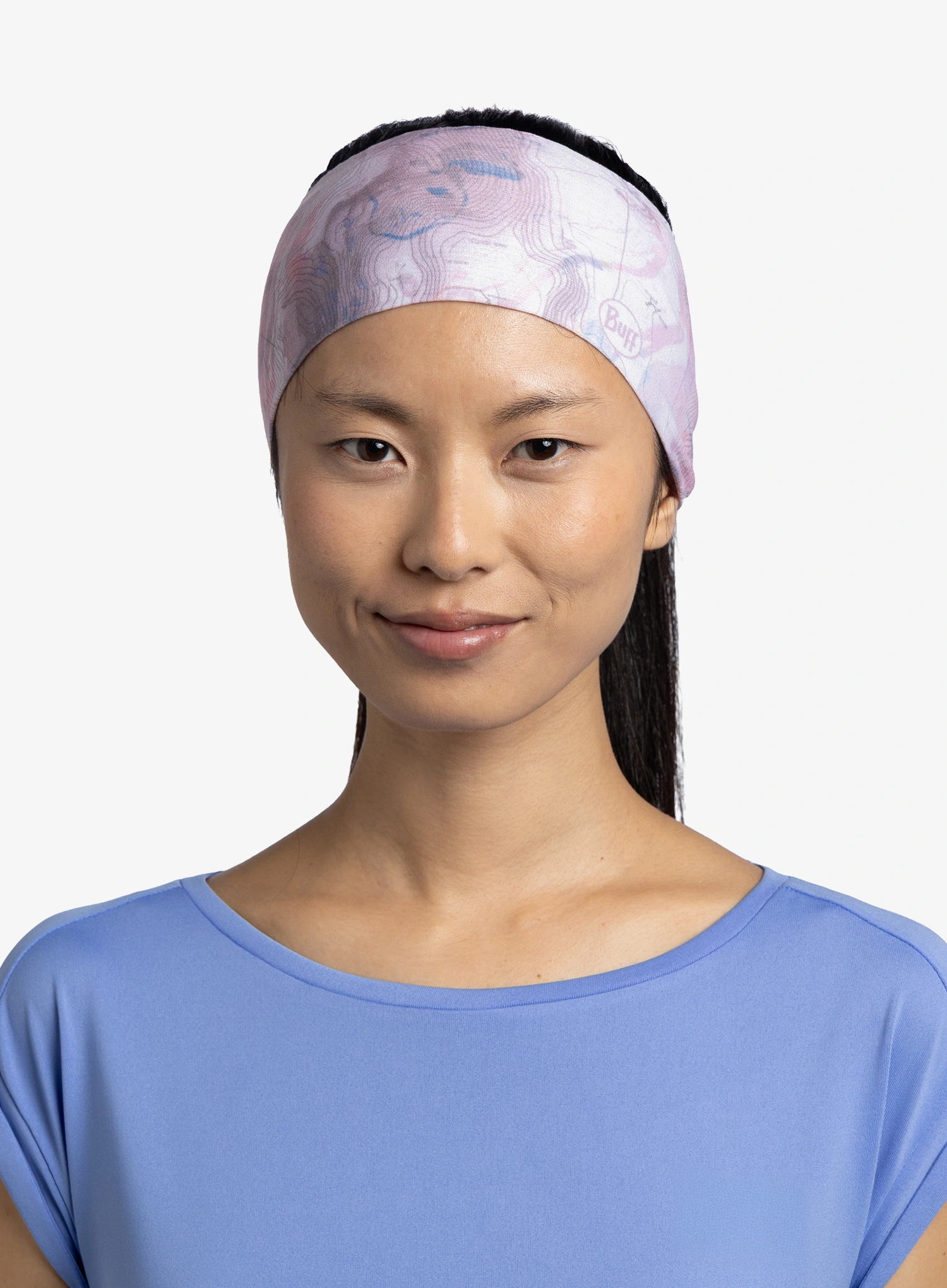 Ženski naglavni trak Buff Coolnet UV Ellipse Headband - orisa pink azalea