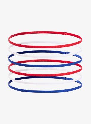 Ženski naglavni trak Under Armour Mini Elastic 6PK - red/white