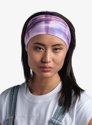 Športni naglavni trak Buff Coolnet UV Wide Headband - seary purple