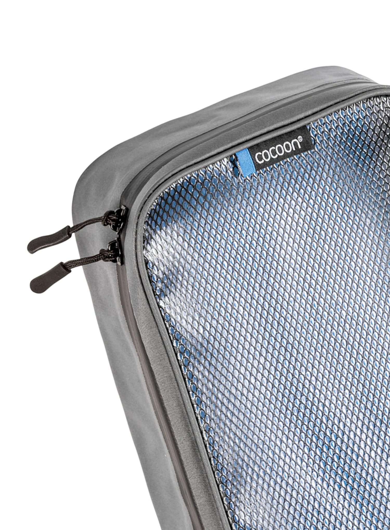 Potovalni organizator Cocoon Packing Cube - Laminated Net Top M - grey/blue