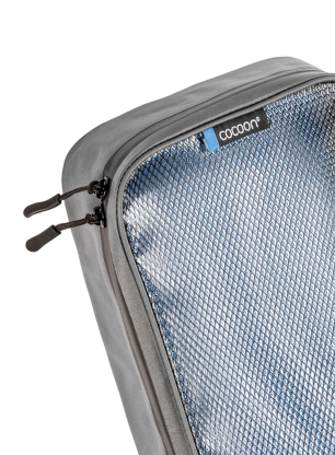 Potovalni organizator Cocoon Packing Cube - Laminated Net Top M - grey/blue