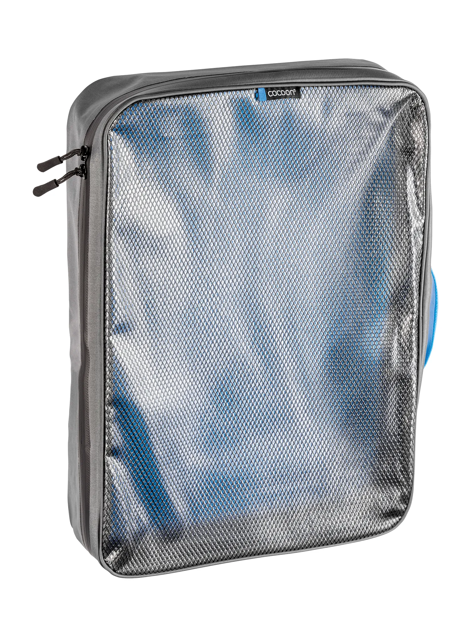 Potovalni organizator Cocoon Packing Cube - Laminated Net Top XL - grey/blue