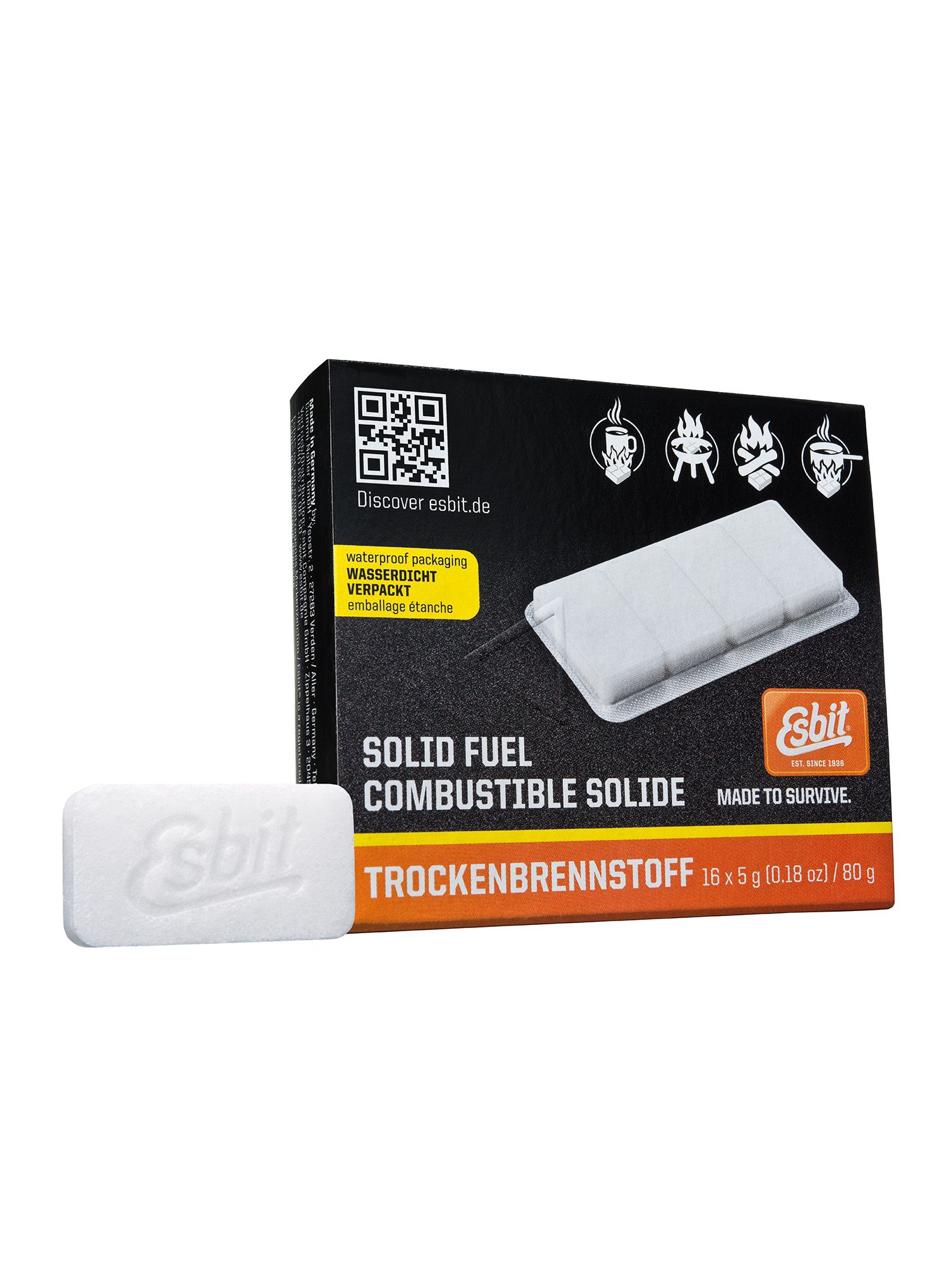 Trdo gorivo Esbit Solid Fuel Tablets 16 x 5g