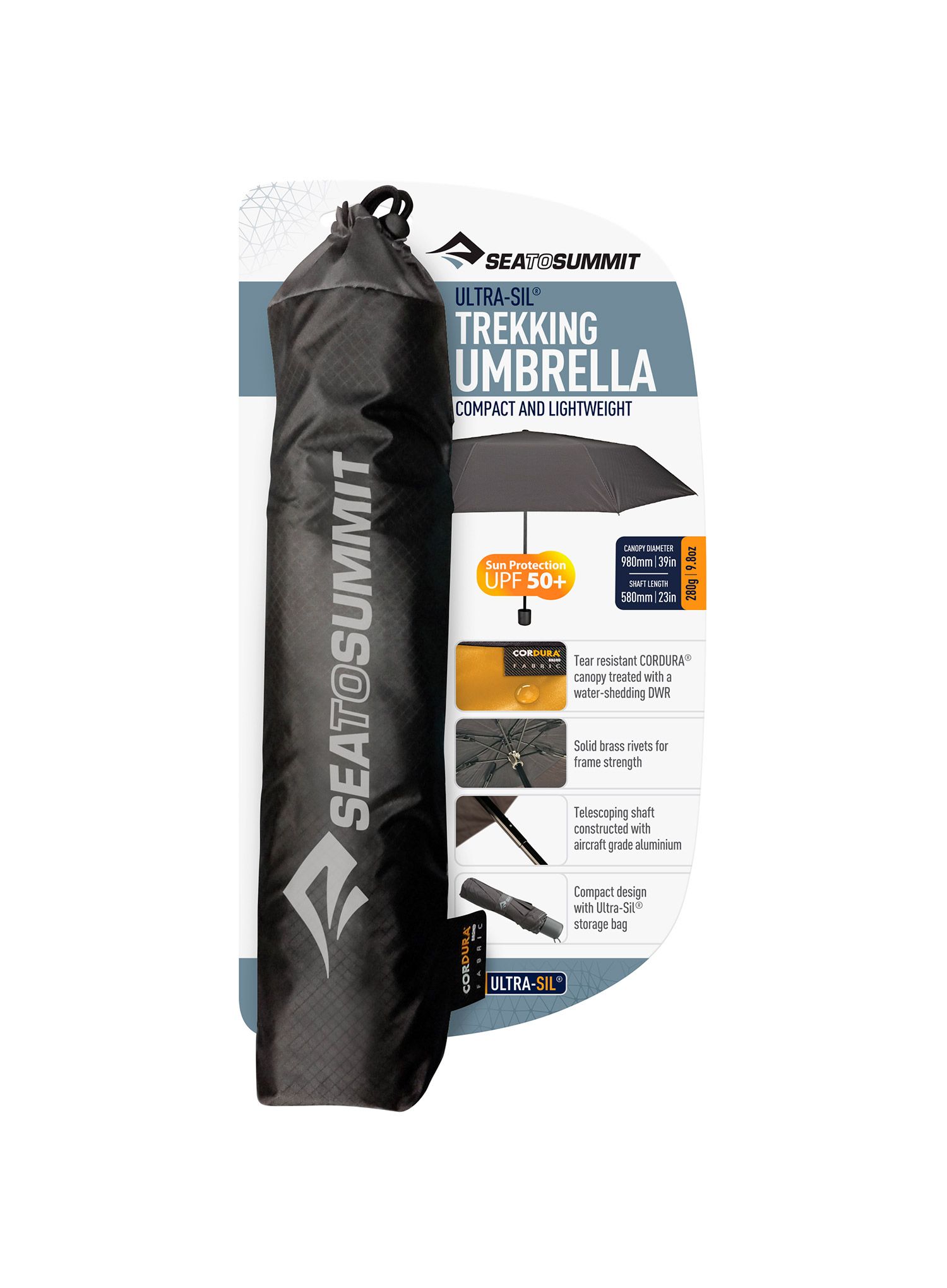Dežnik Sea To Summit Ultra-Sil Trekking Umbrella - black