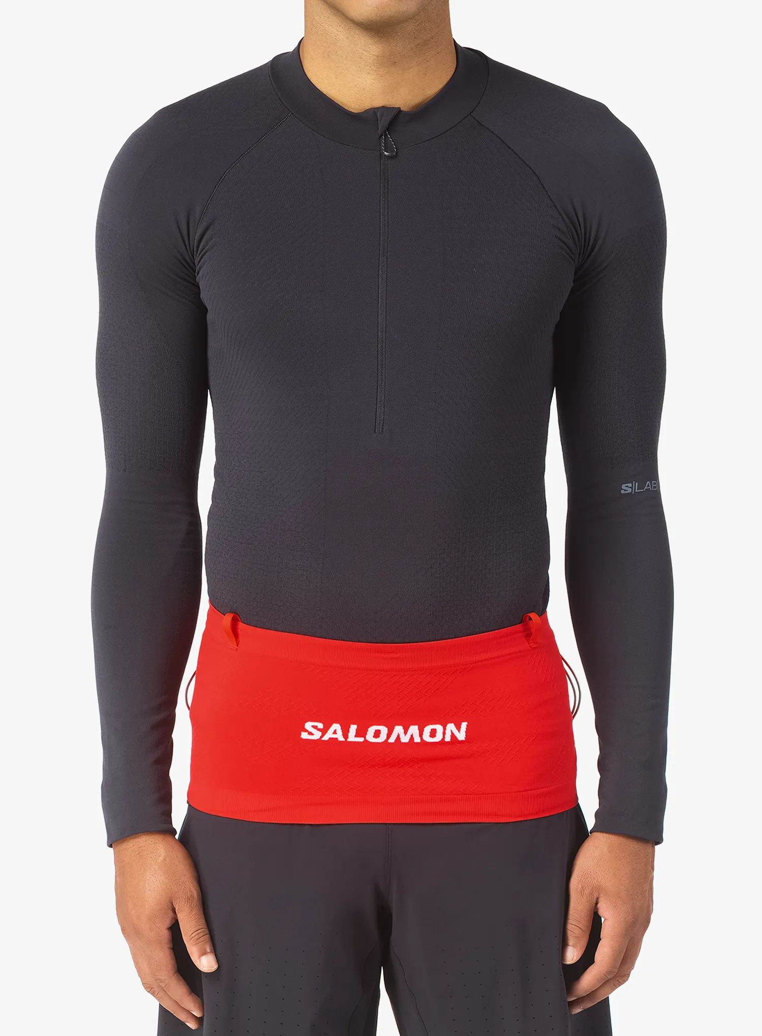 Tekaški pas Salomon Adv Skin Seamless Belt - flame scarlet/white