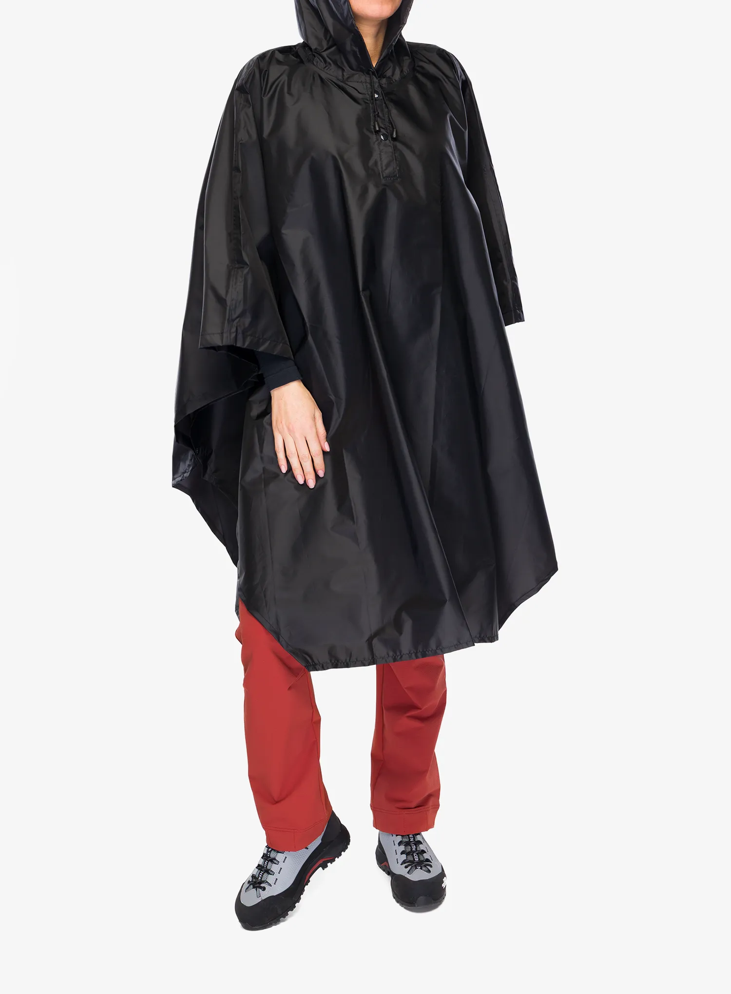 Dežni plašč CMP Nexus Unisex Poncho Fix Hood - nero