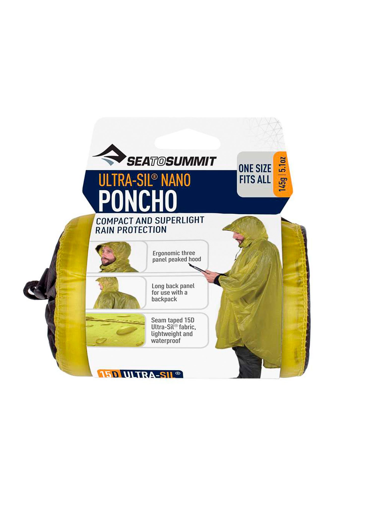 Dežni pončo Sea To Summit Ultra-Sil Nano - lime