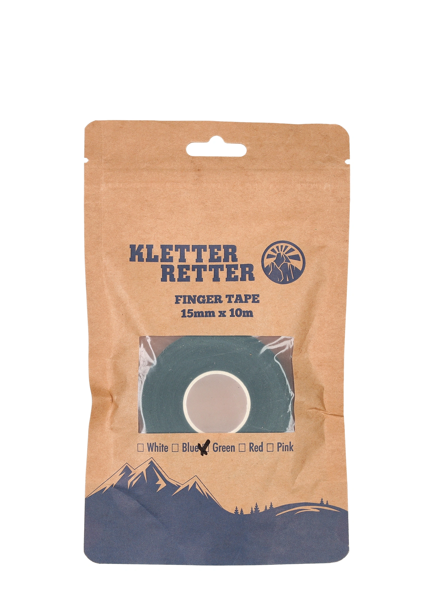Trak za prste Kletter Retter Finger Tape 15 mm 10 m - green
