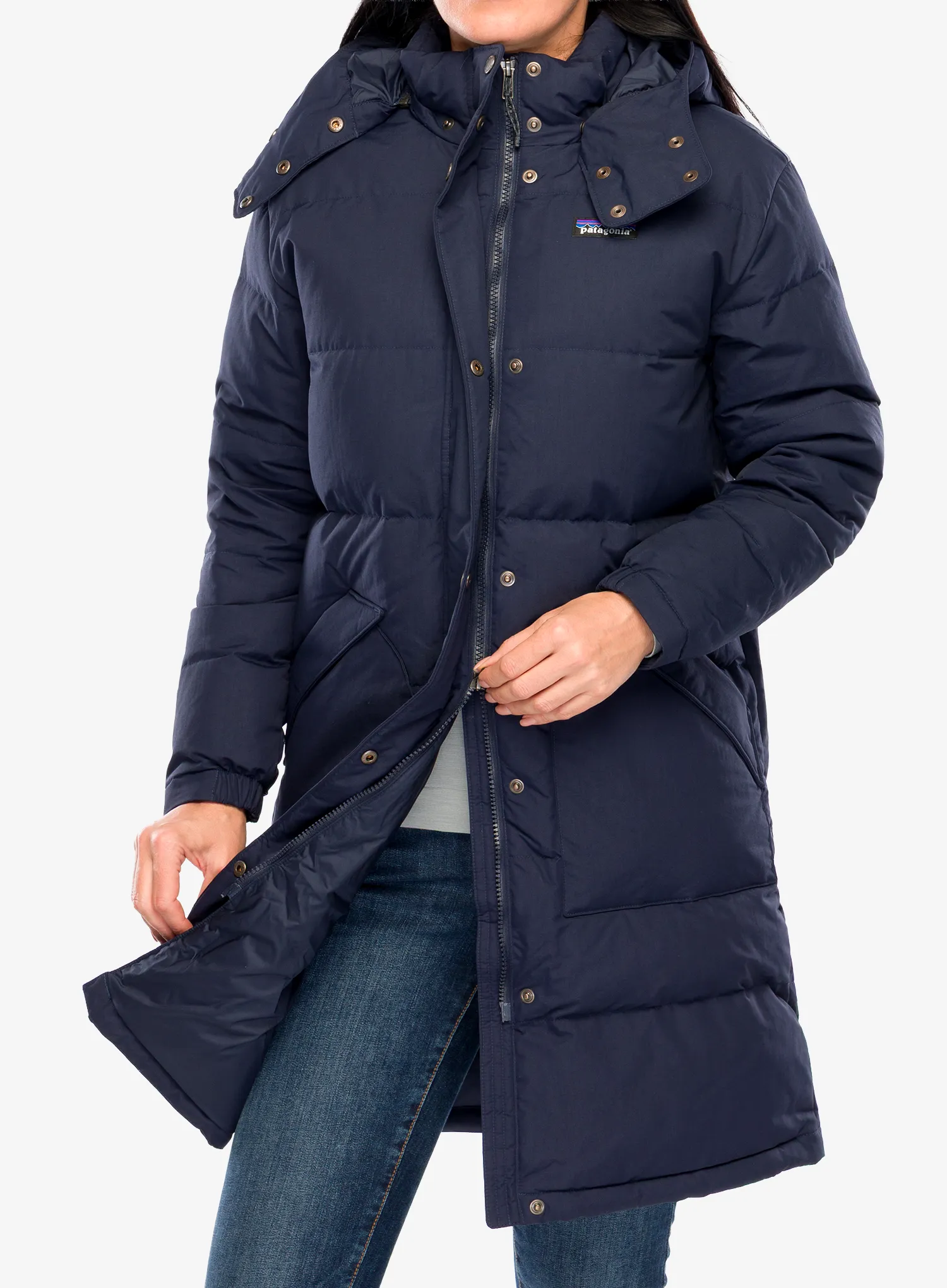 Ženski plašč Patagonia Downdrift Parka - sunken blue