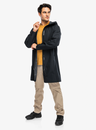 Dežni plašč Peak Performance Treeline Shell Parka - black/black