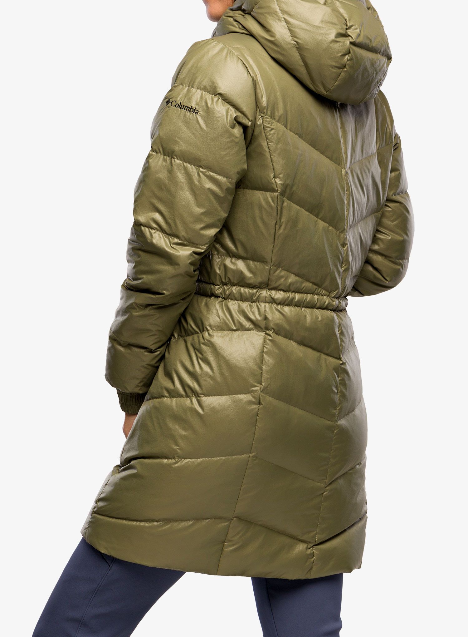 Puhast plašč Columbia Icy Heights II Down Mid Jacket - stone green gunmetal