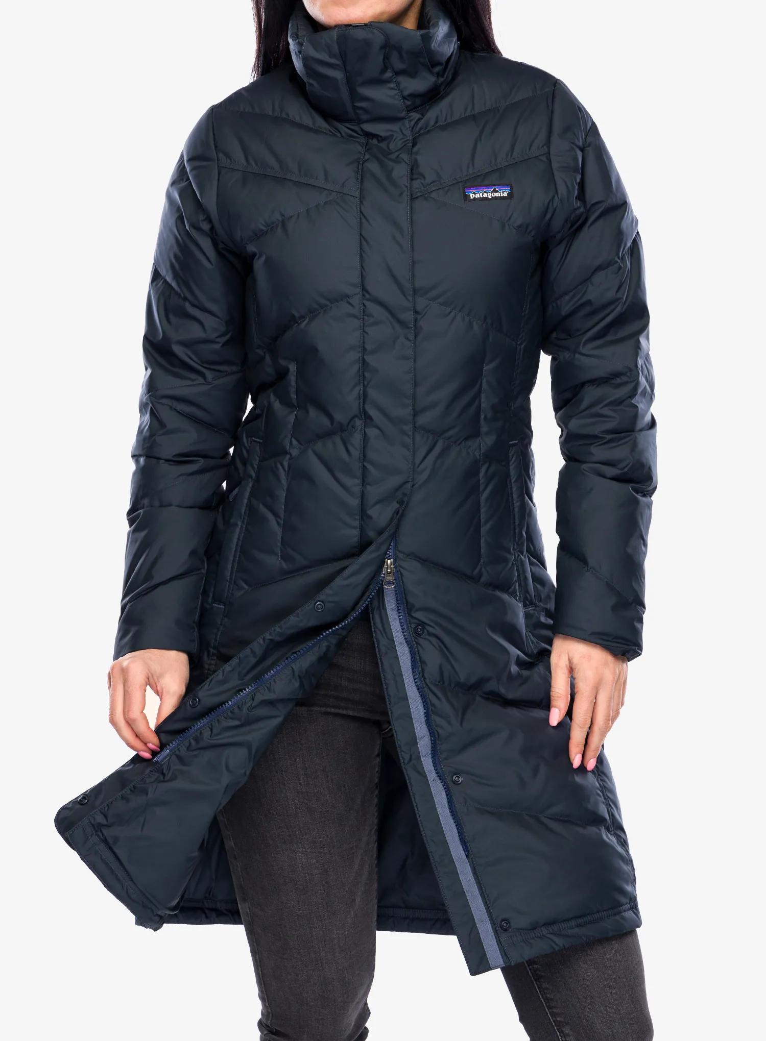 Puhast plašč Patagonia Down With It Parka - smolder blue