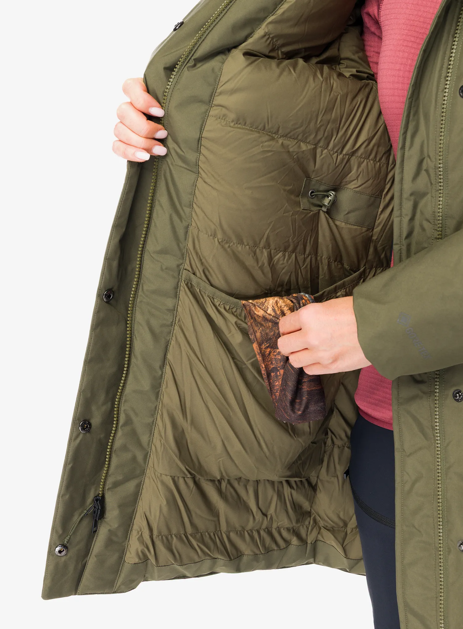 Ženska zimska jakna Patagonia Stormshadow Parka - basin green