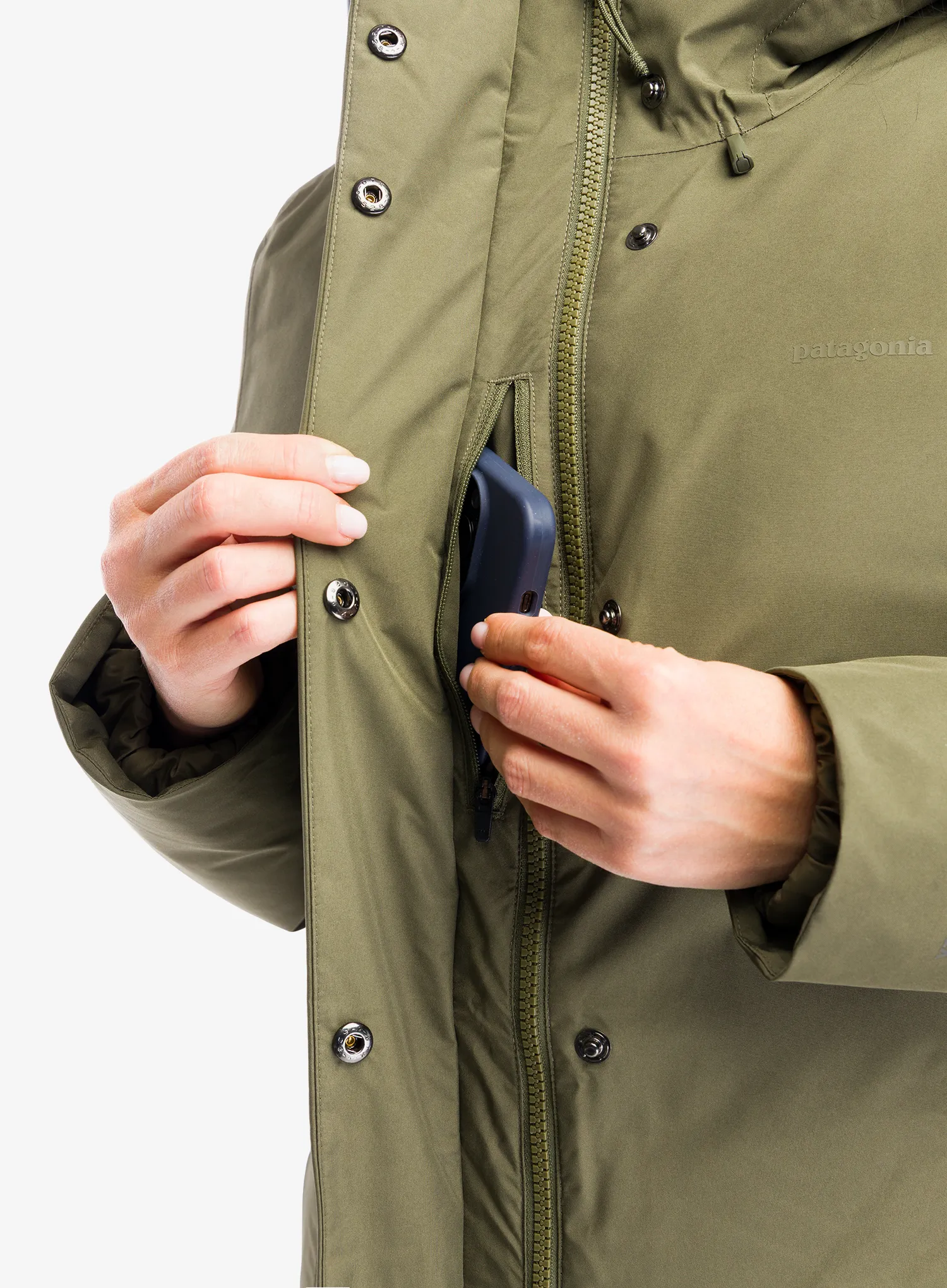 Ženska zimska jakna Patagonia Stormshadow Parka - basin green