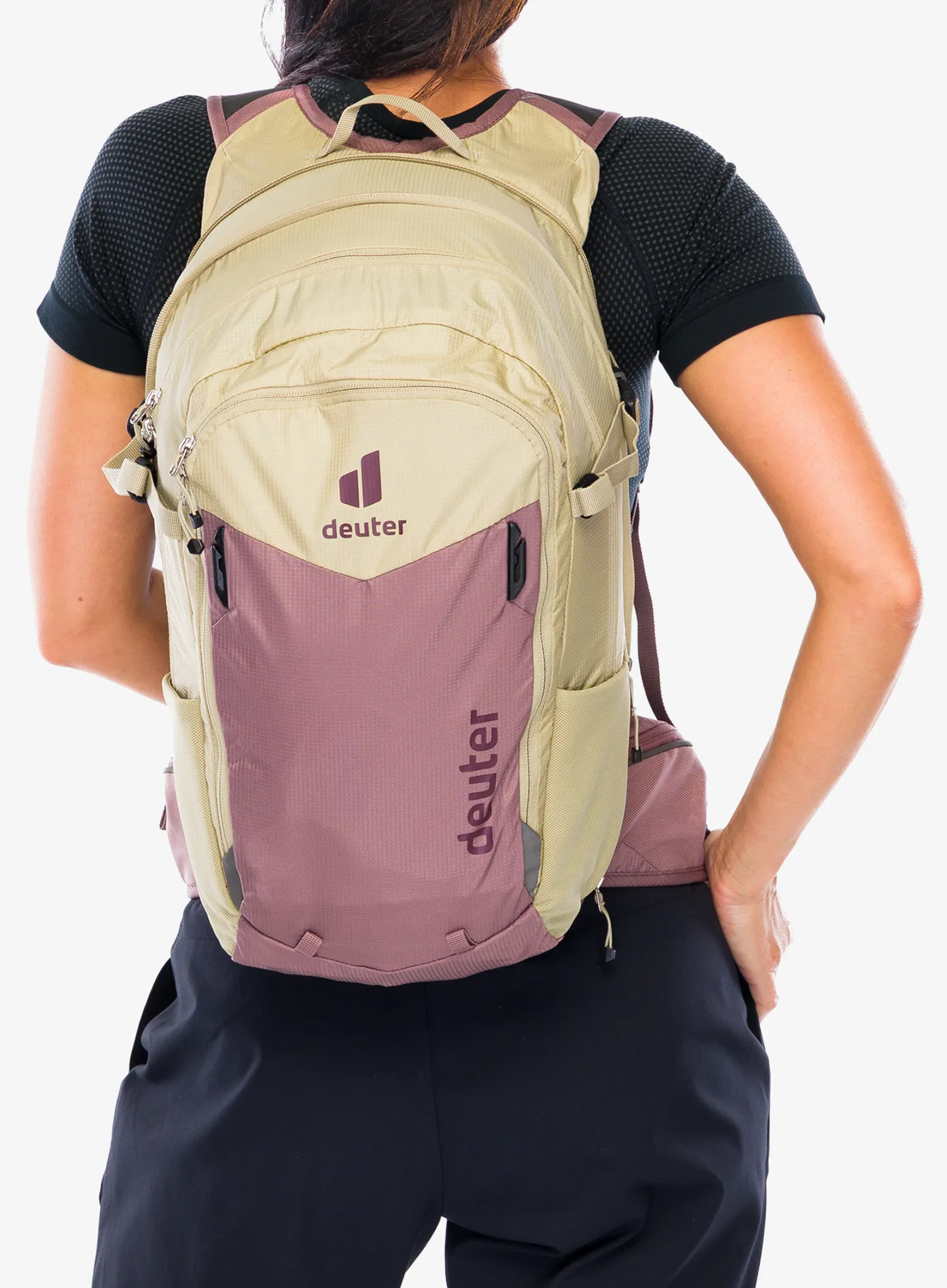 Ženski kolesarski nahrbtnik Deuter Compact 12+3 SL - ashrose/desert