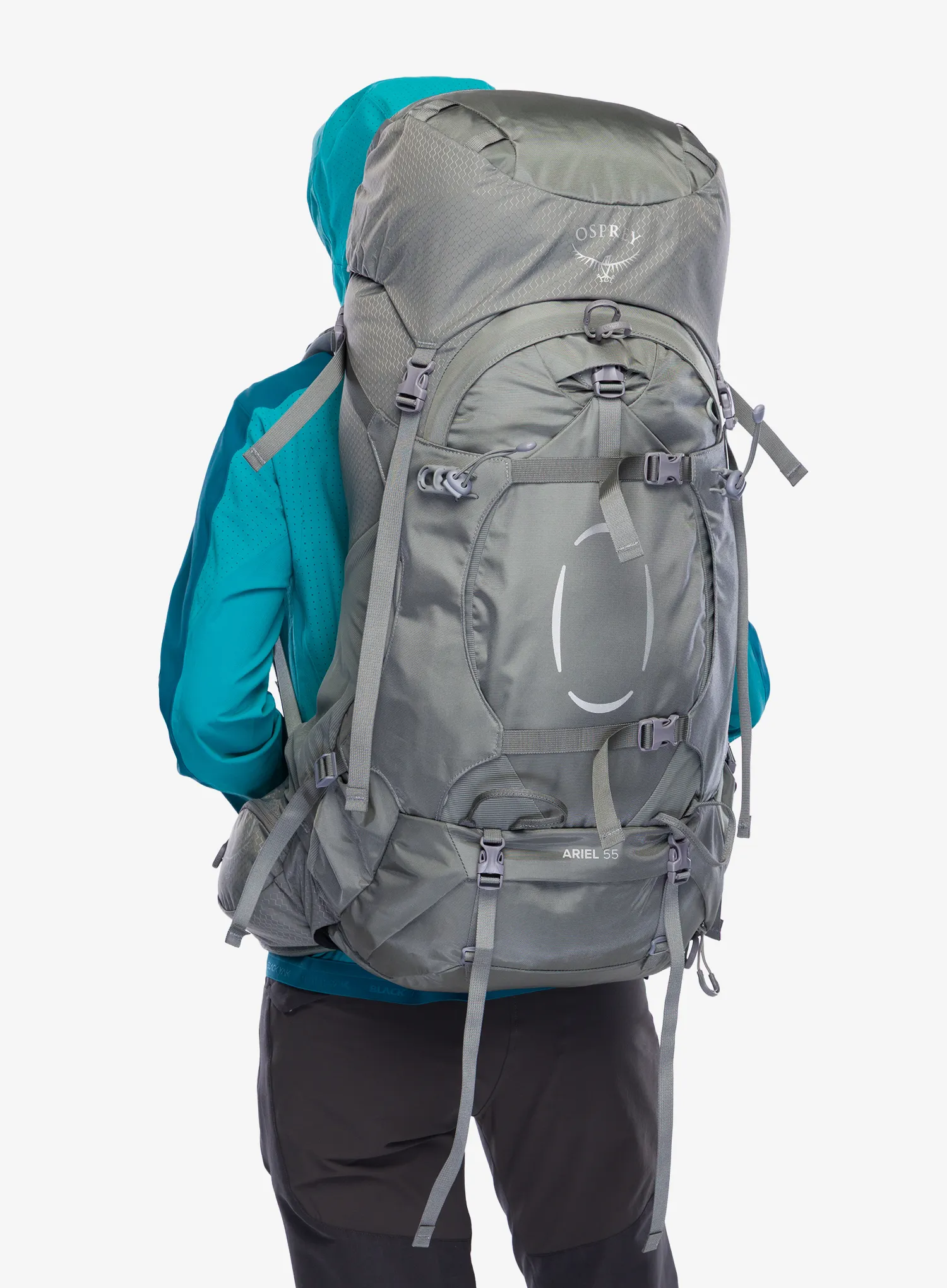Ženski pohodniški nahrbtnik Osprey Ariel 55 - medium gray