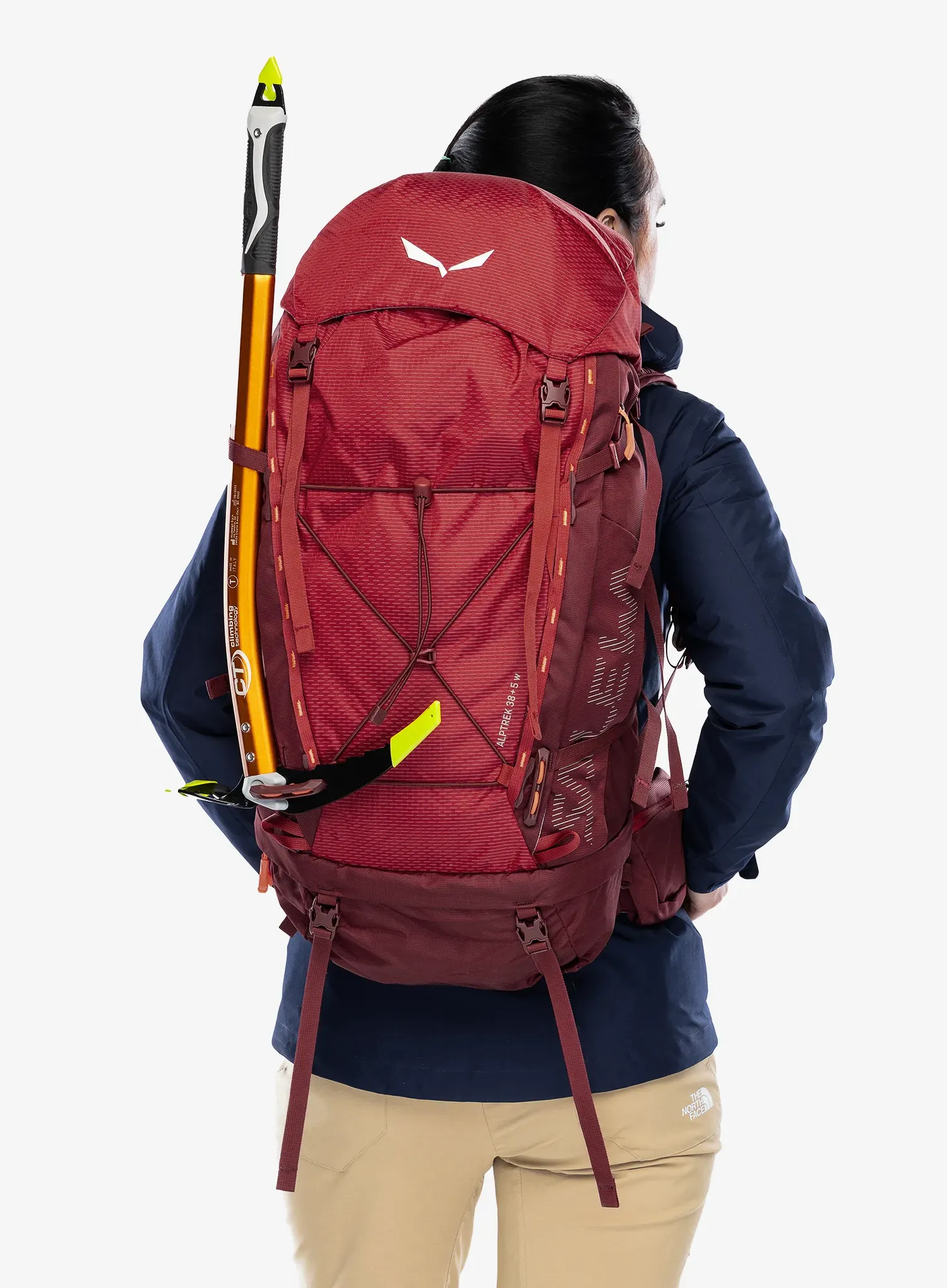 Ženski pohodniški nahrbtnik Salewa Alptrek 38+5 WS - pompeian red/syrah