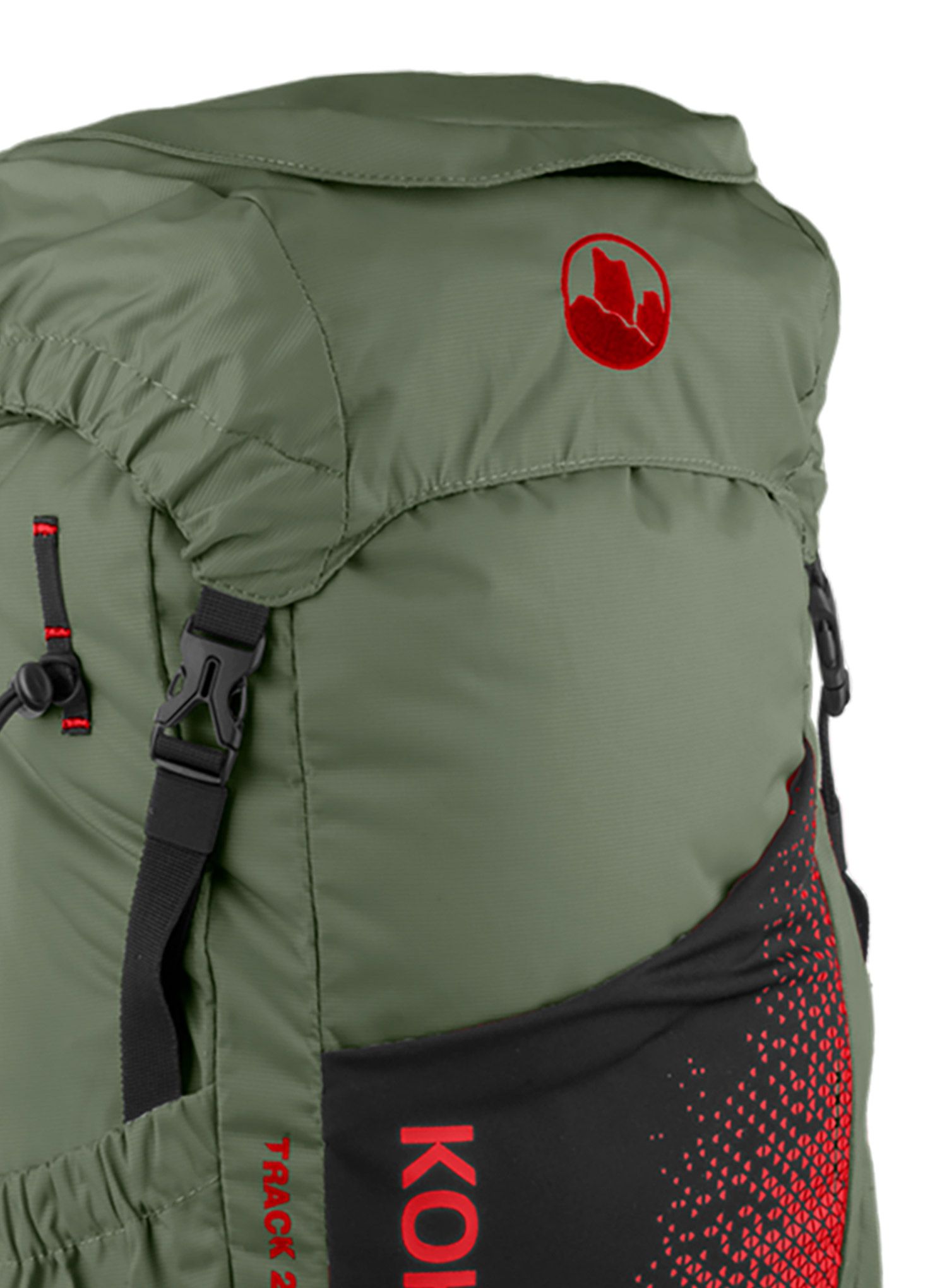 Pohodniški nahrbtnik Kohla Track 23L - bronze green/scarlet/caviar